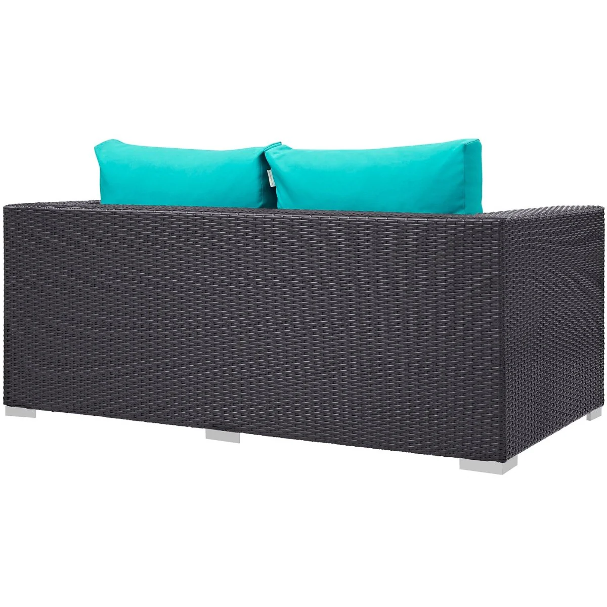 Wicker Outdoor Loveseat Patio Seating for Garden and Porch Furniture Collection - Image 3