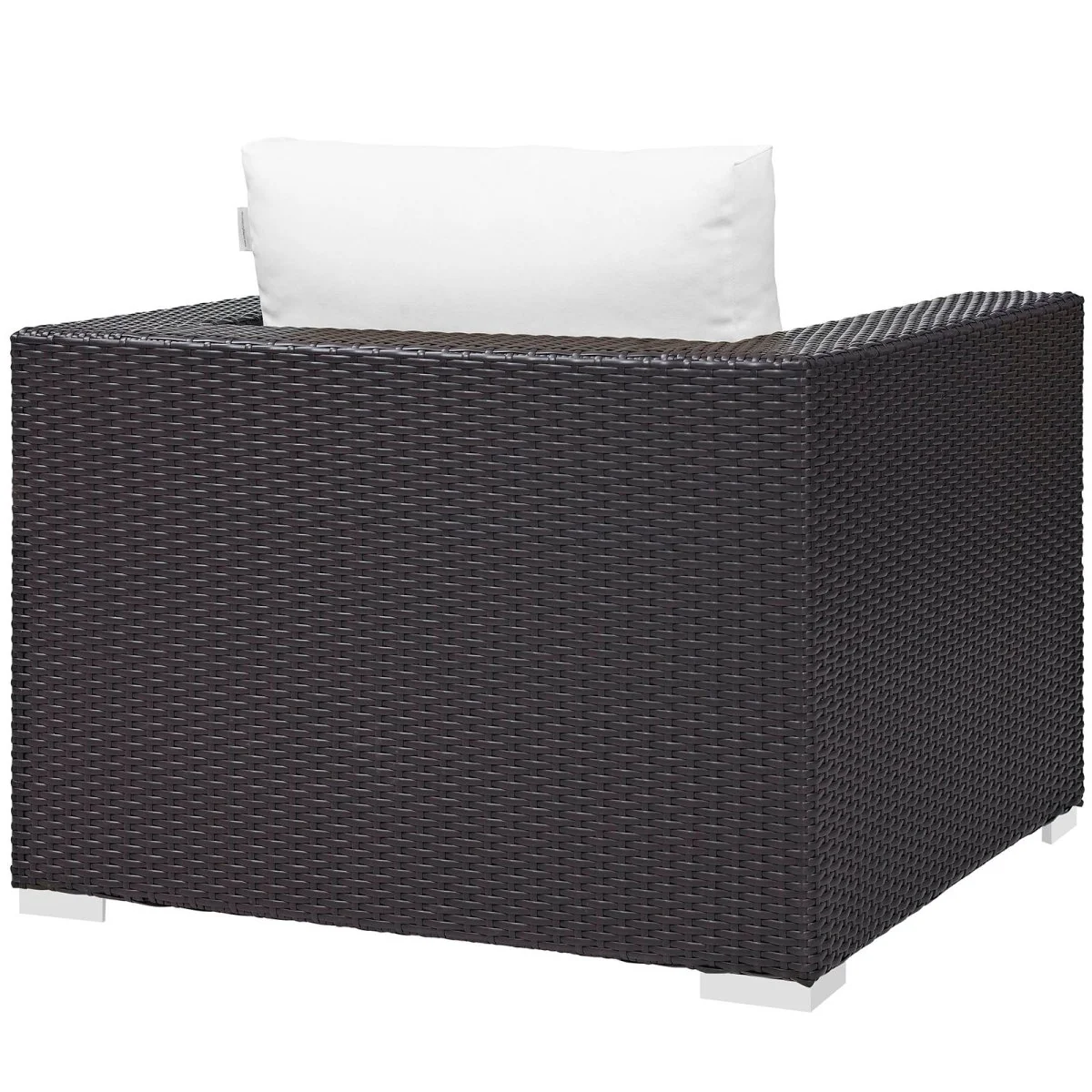 Wicker Outdoor Patio Armchair with Cushions - Comfortable All-Weather Seat for Patio - Image 3