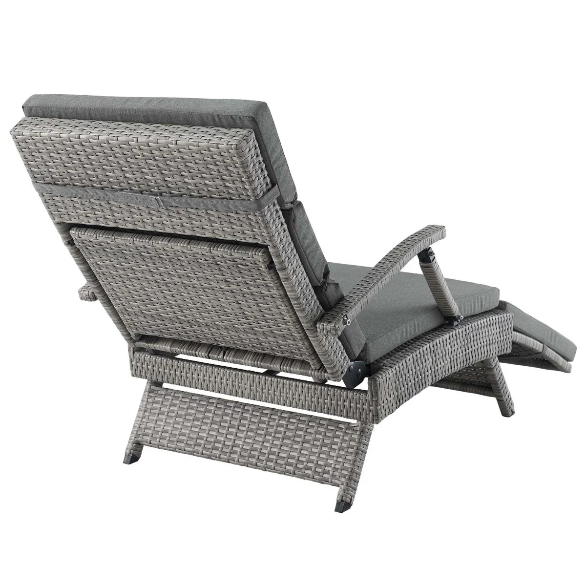 Wicker Outdoor Patio Chaise Lounge Chair Adjustable Reclining Poolside Seating - Image 39