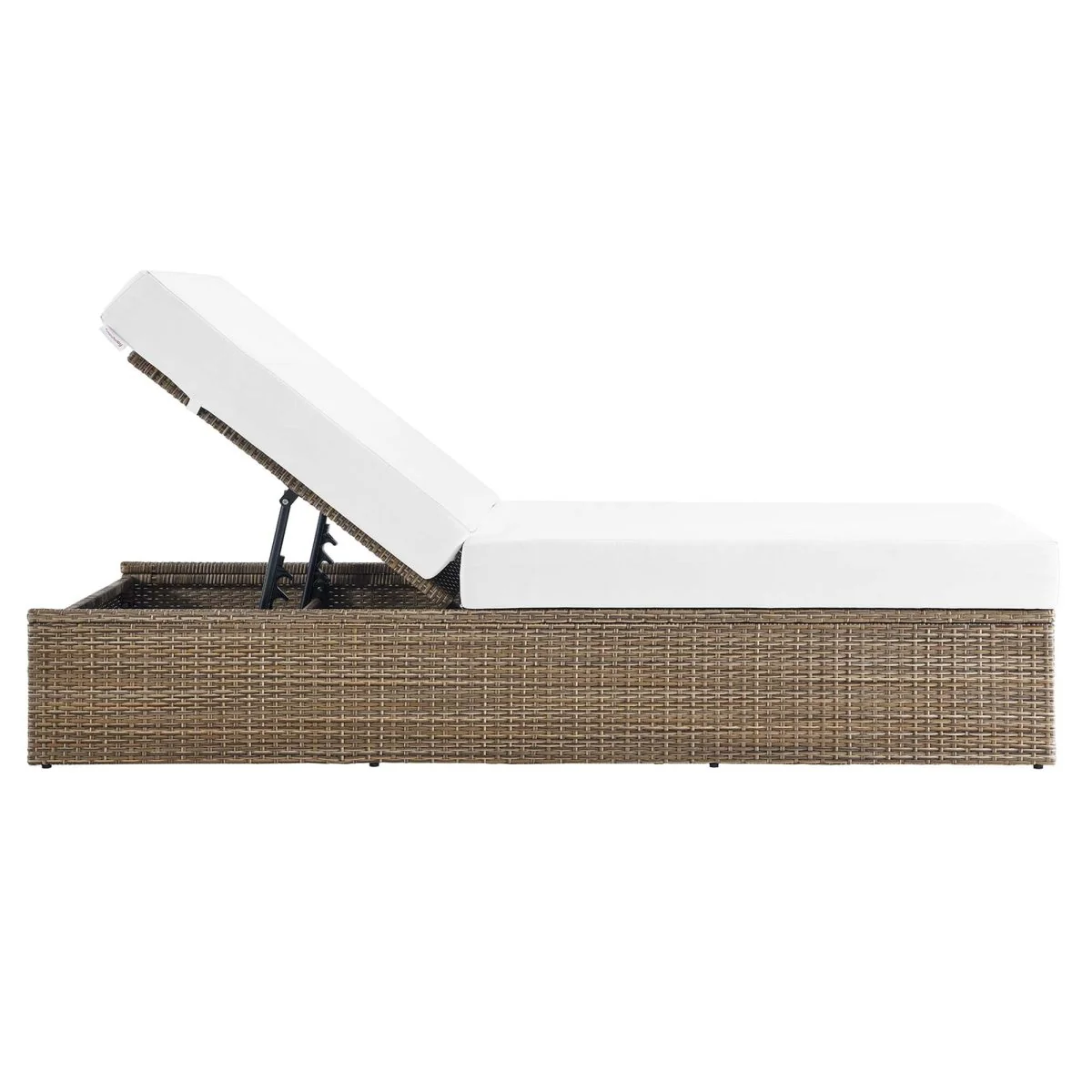 Wicker Rattan Outdoor Chaise Lounge Chair with Cushion, Durable Patio Seating - Image 5