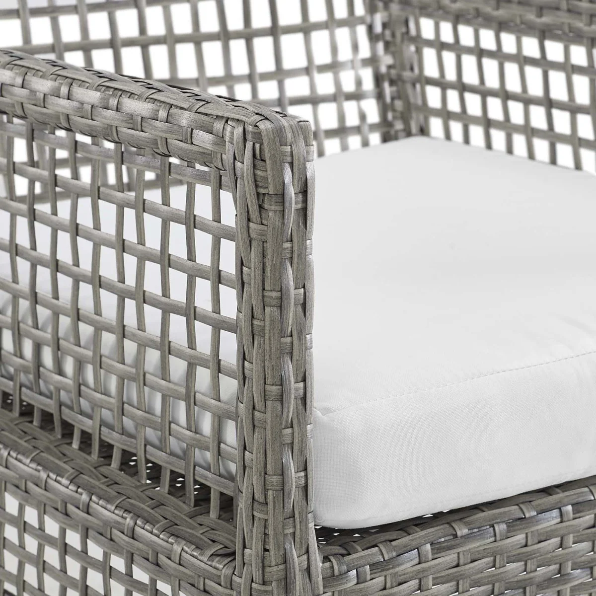 Wicker Rattan Outdoor Dining Armchairs with Cushions for Patio and Garden Seating - Image 12