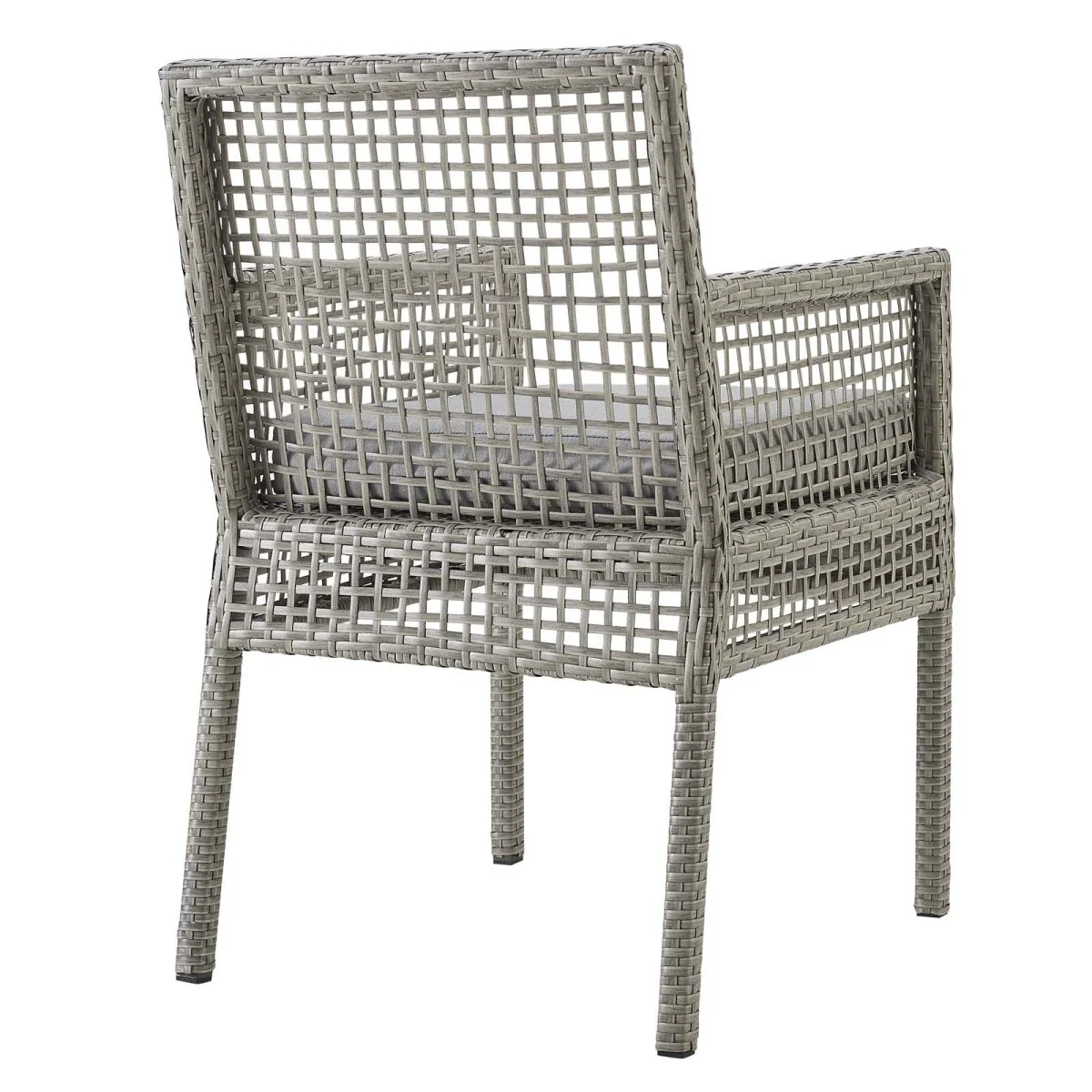 Wicker Rattan Outdoor Dining Armchairs with Cushions for Patio and Garden Seating - Image 17