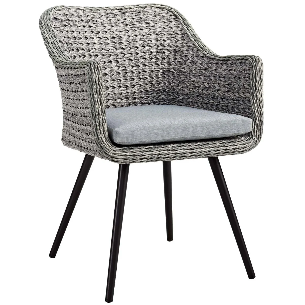 Wicker Rattan Outdoor Dining Set with Dining Table and Chairs for Patio - Image 11