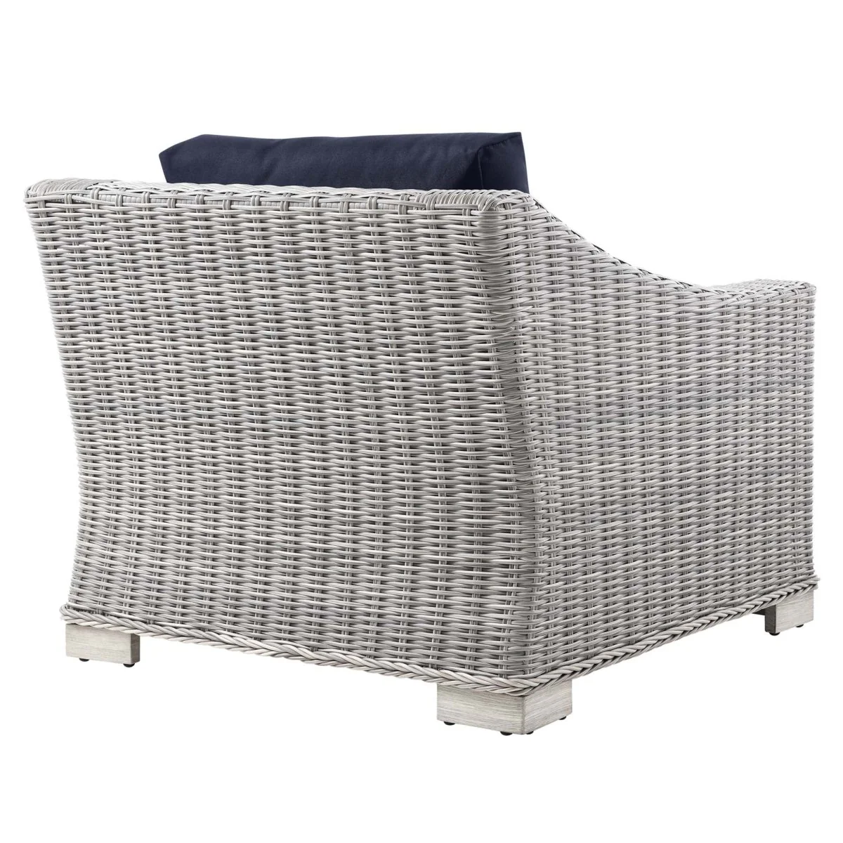 Wicker Rattan Outdoor Patio Armchair with Cushioned Seat and Armrests, Weather-Resistant - Image 13