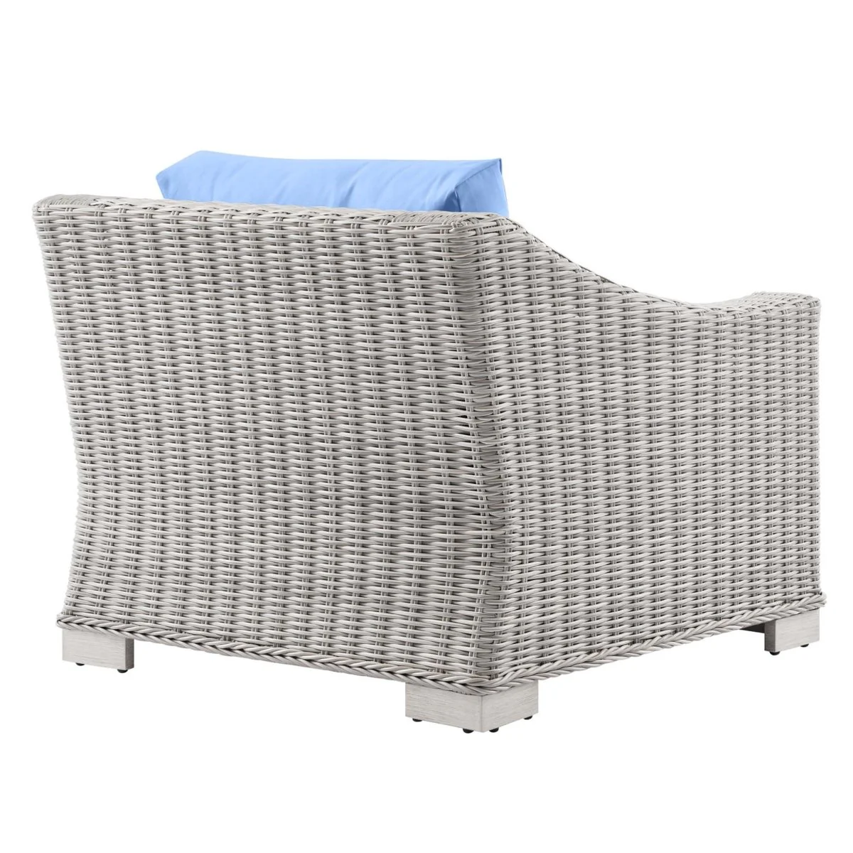 Wicker Rattan Outdoor Patio Armchair with Cushioned Seat and Armrests, Weather-Resistant - Image 19