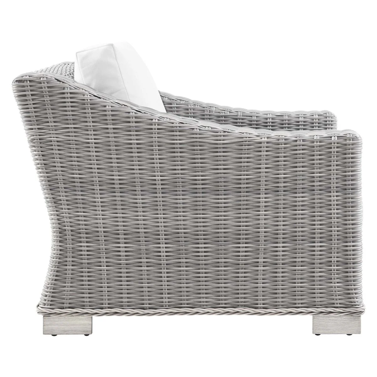 Wicker Rattan Outdoor Patio Armchair with Cushioned Seat and Armrests, Weather-Resistant - Image 4