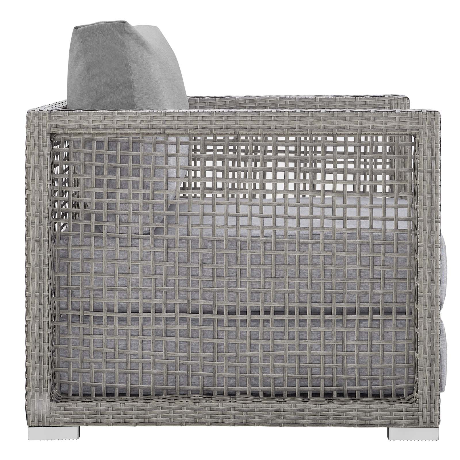 Wicker Rattan Outdoor Patio Furniture Conversation Set with Table and Cushioned Seating - Image 29