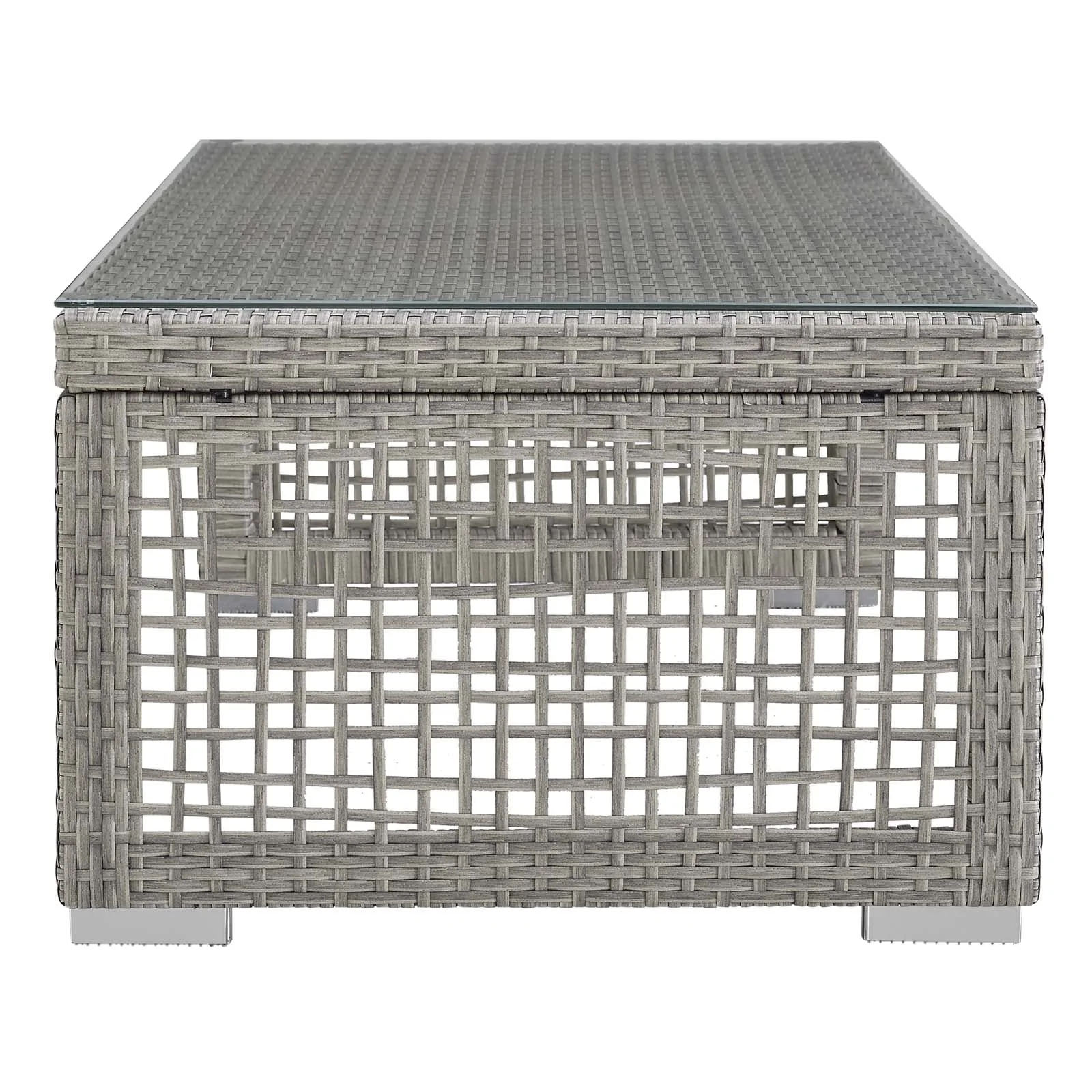 Wicker Rattan Outdoor Patio Furniture Conversation Set with Table and Cushioned Seating - Image 30