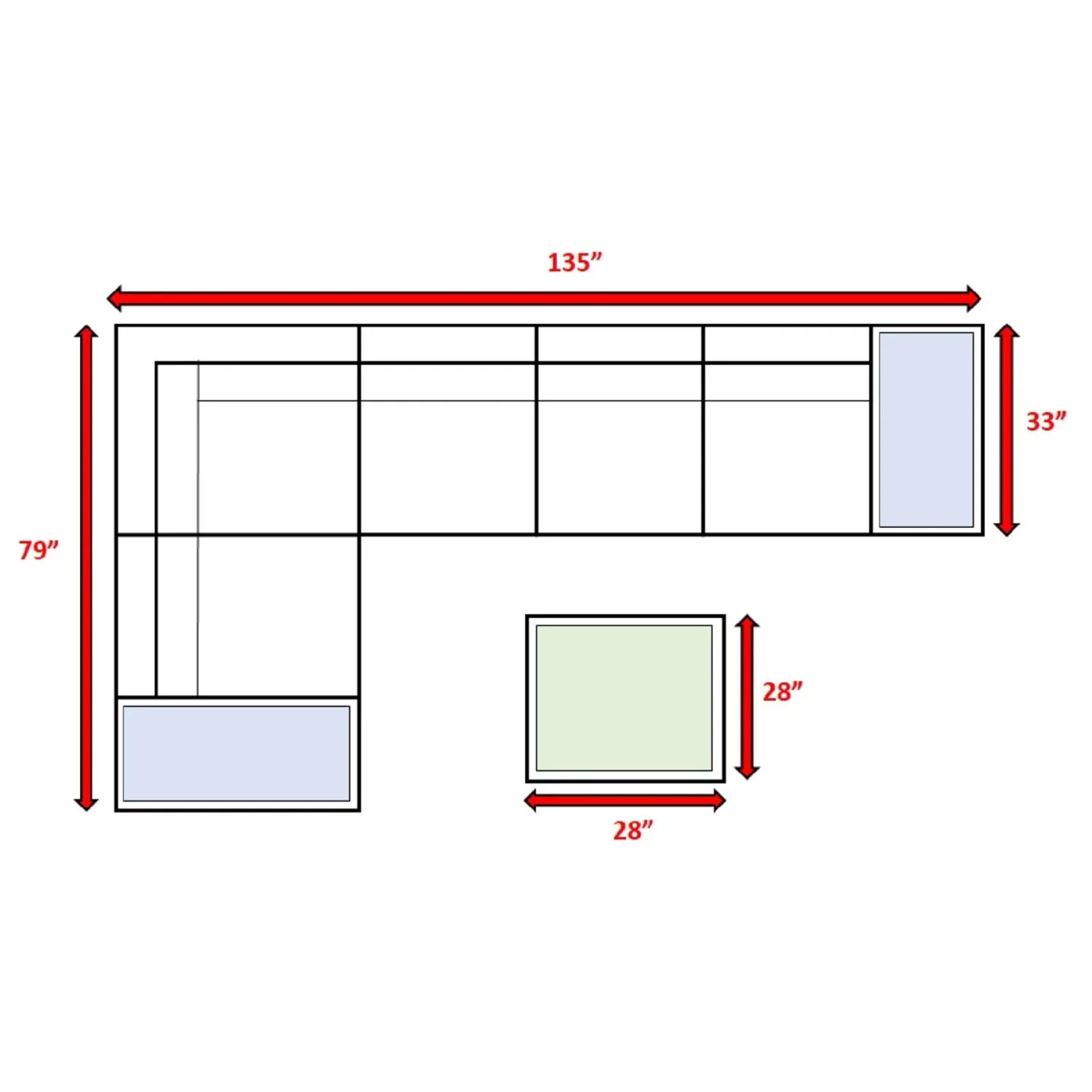 Wicker Sectional Seating Group With Cushions - Image 7