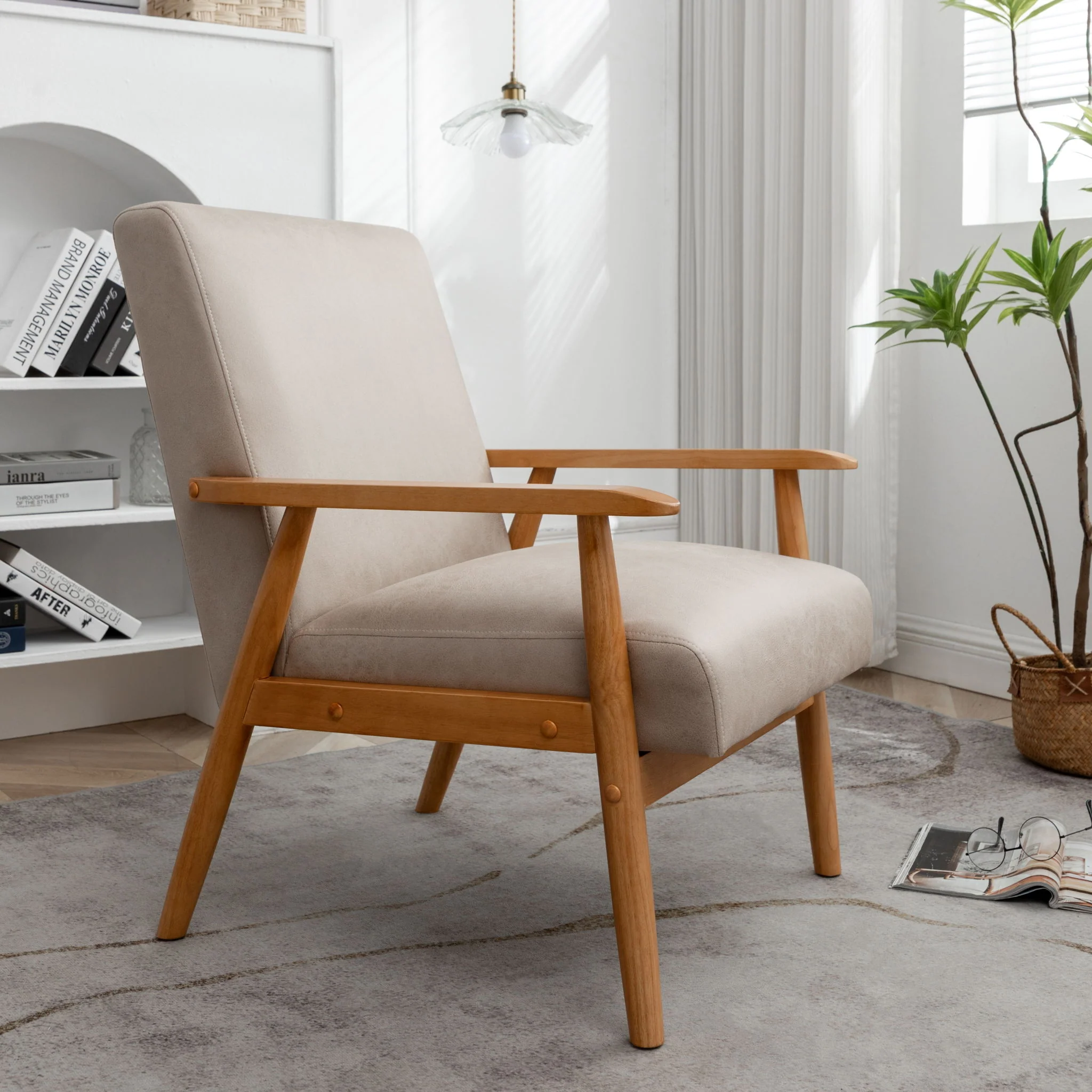 Wide Classic Mid-Century Modern Arm Chair - Image 15