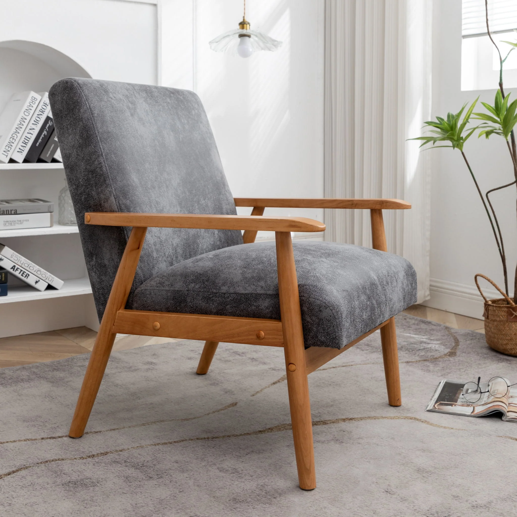 Wide Classic Mid-Century Modern Arm Chair - Image 16