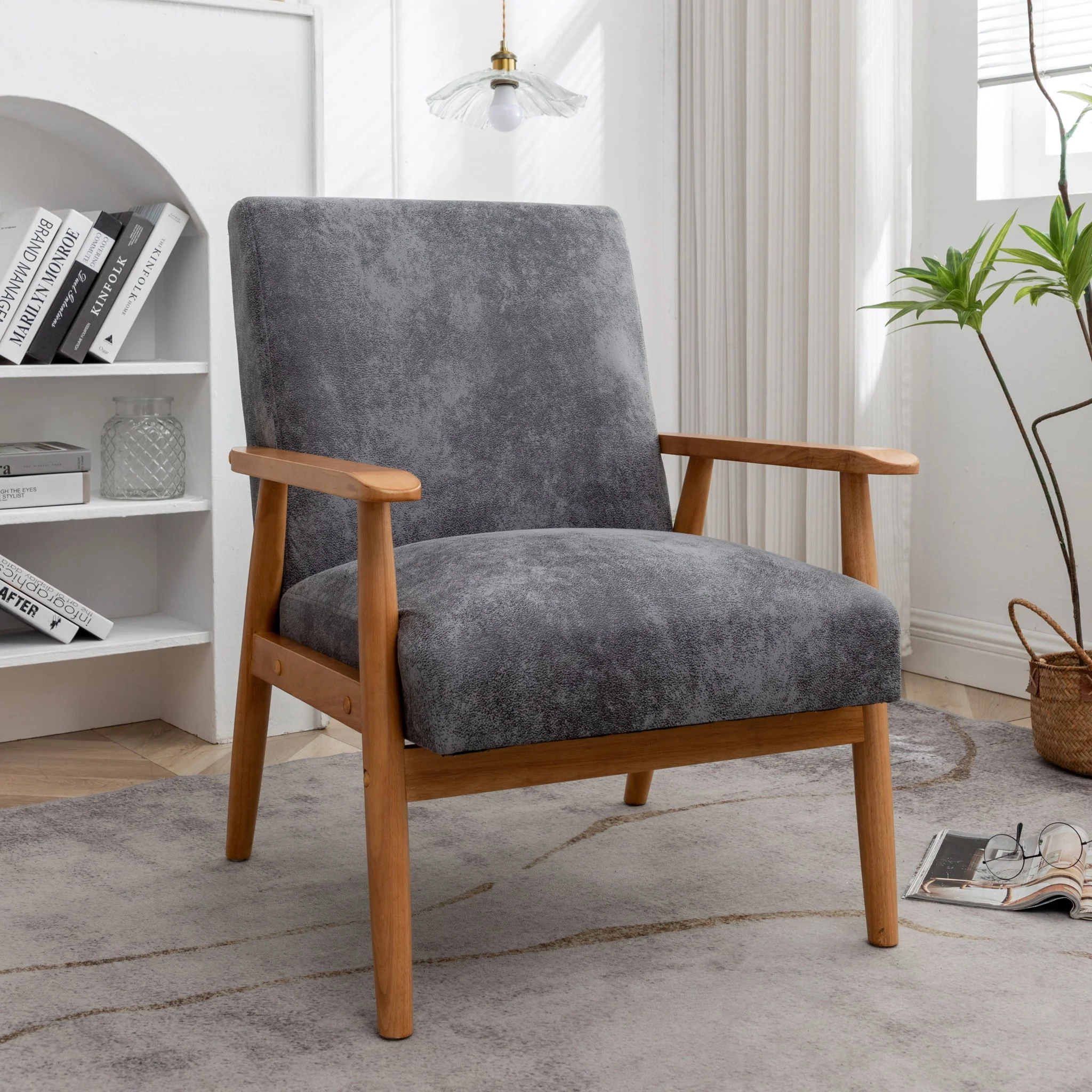 Wide Classic Mid-Century Modern Arm Chair - Image 23