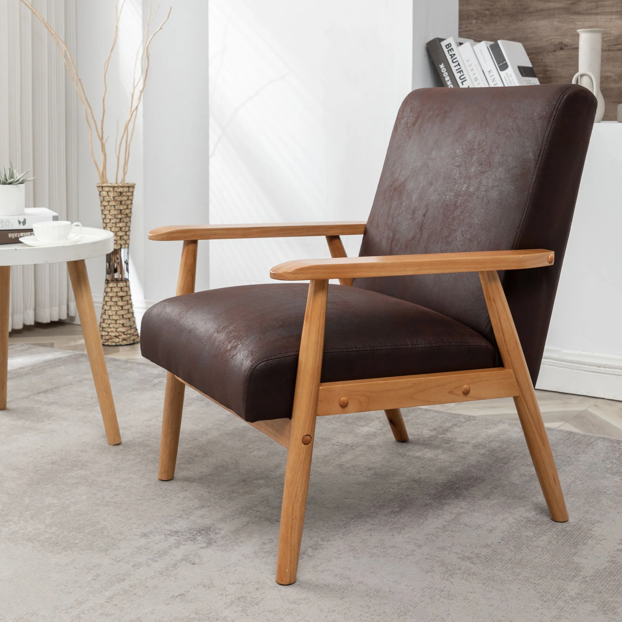 Wide Classic Mid-Century Modern Arm Chair - Image 24