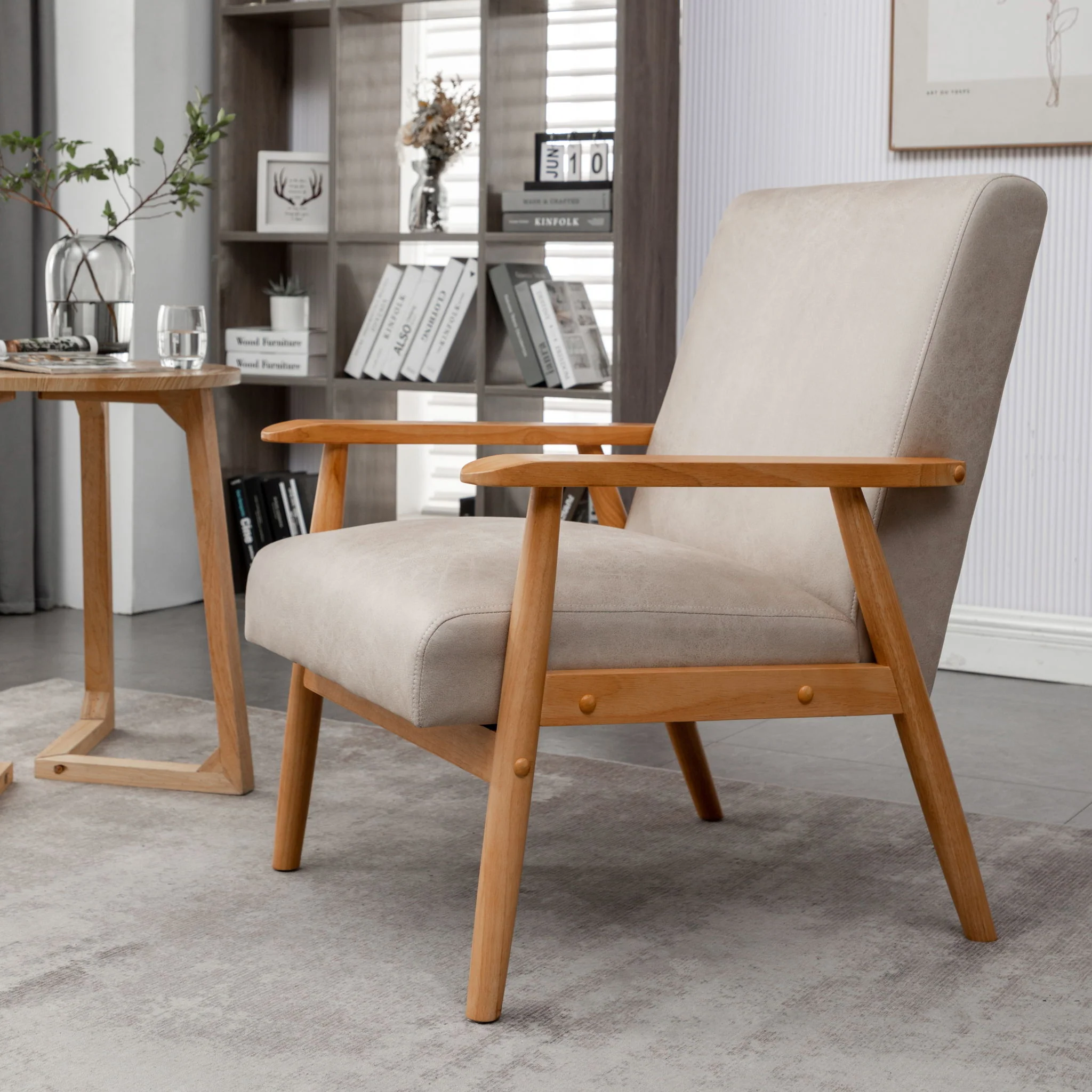 Wide Classic Mid-Century Modern Arm Chair - Image 6