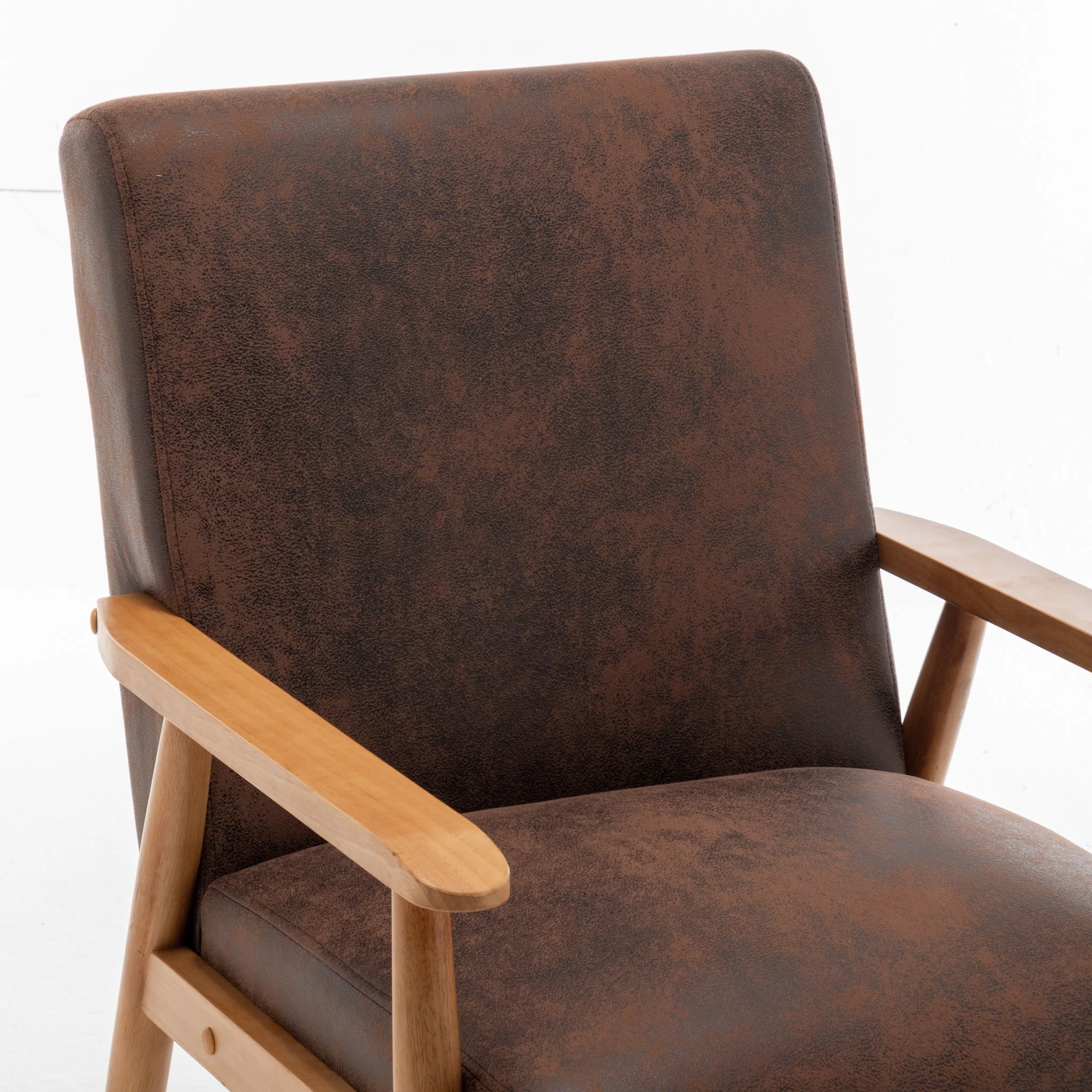 Wide Arm Chair - Brown - Image 7