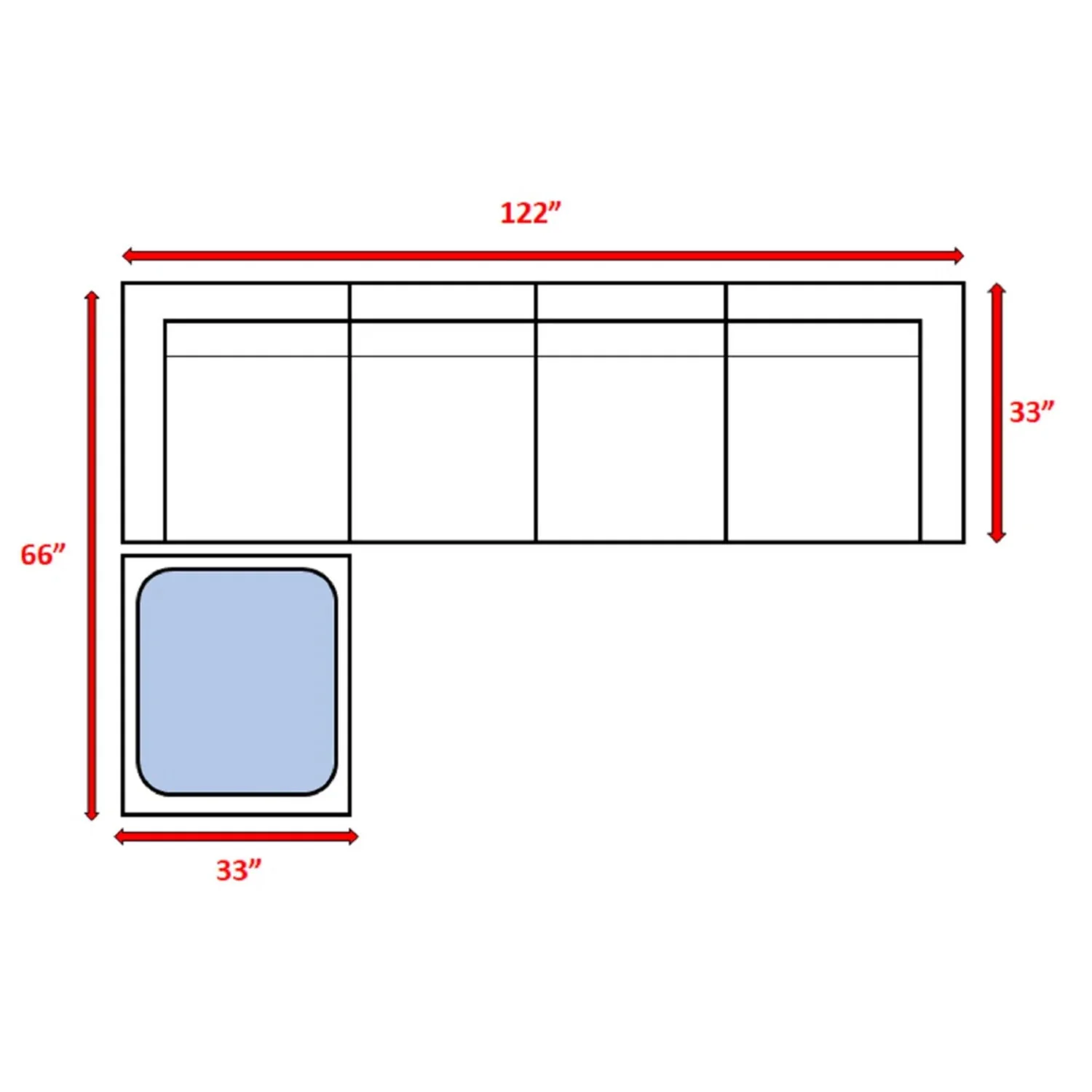 Wide Patio Sectional With Cushions - Brown - Image 5