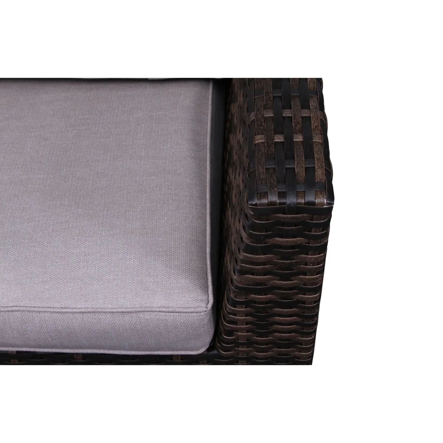 Wide Patio Sectional With Cushions - Brown - Image 7