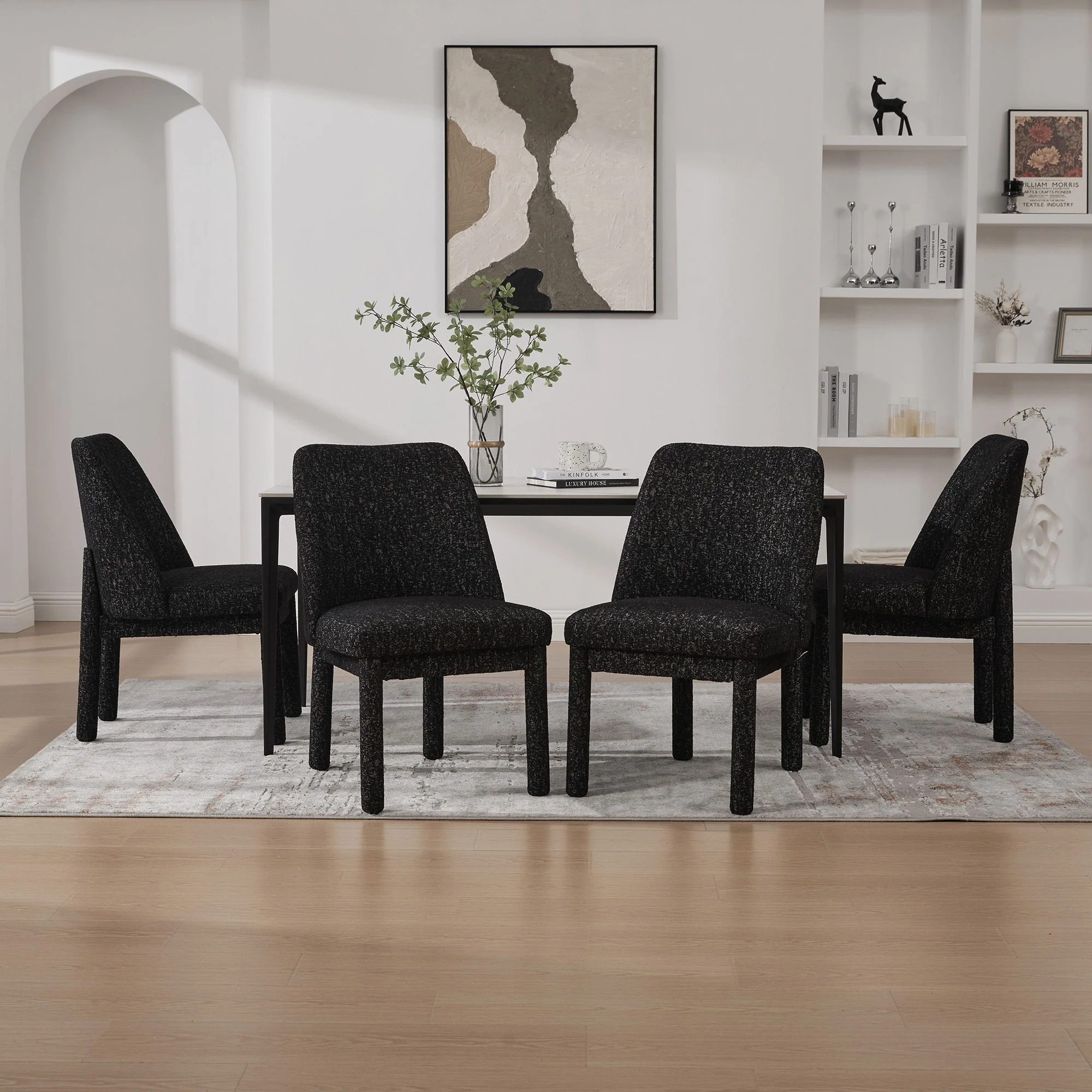 Wide Minimalist Dining Chair - Image 10