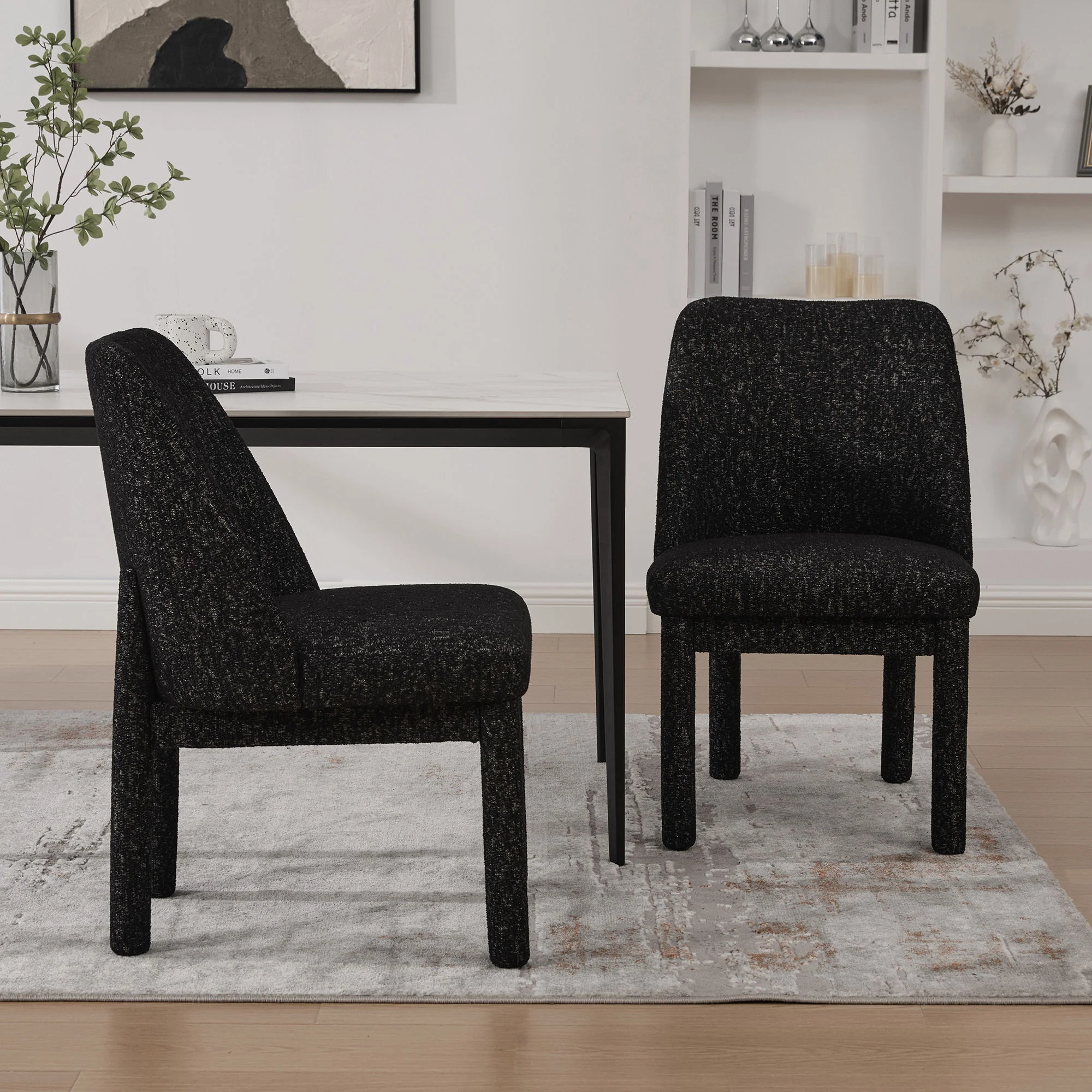 Wide Minimalist Dining Chair - Image 15