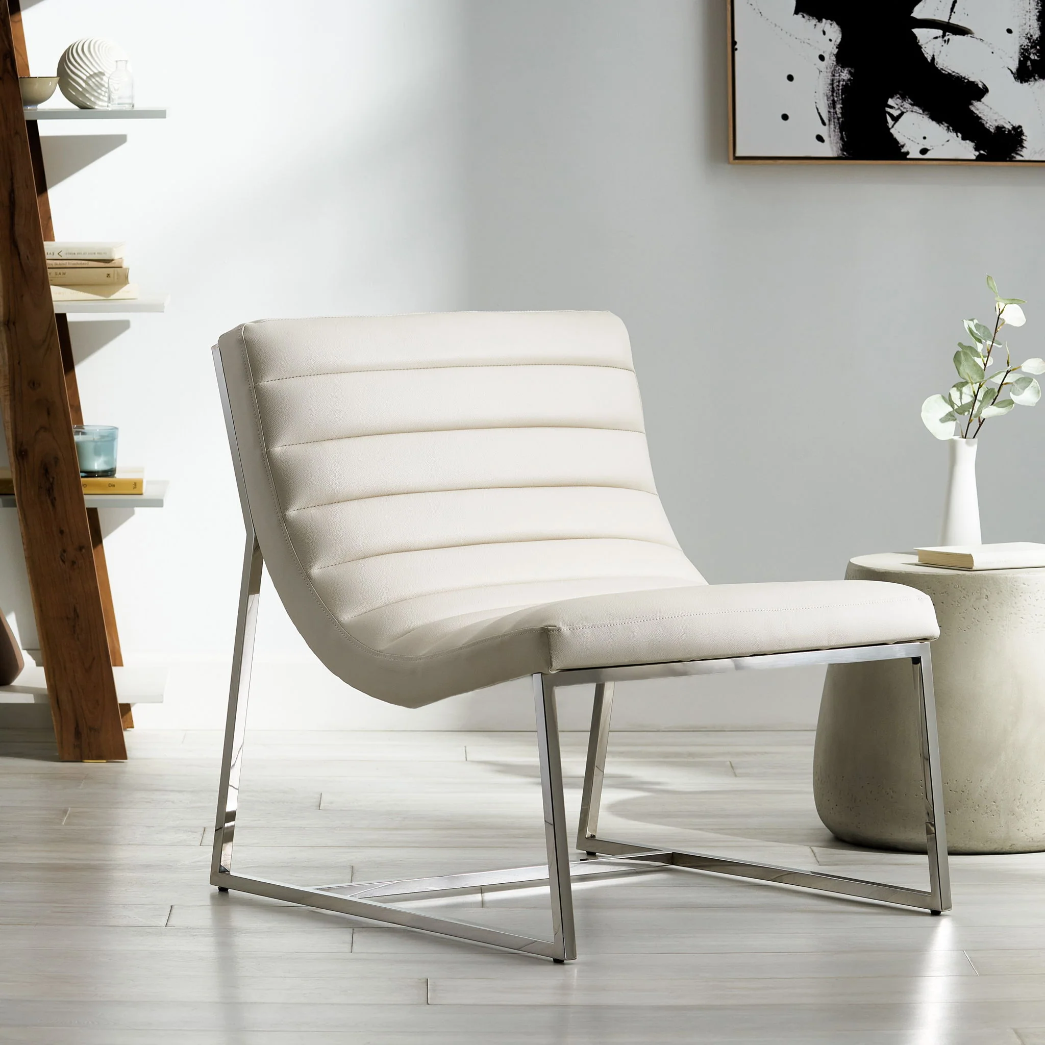 Wilmouth - Roll Occasional Chair - White - Image 4