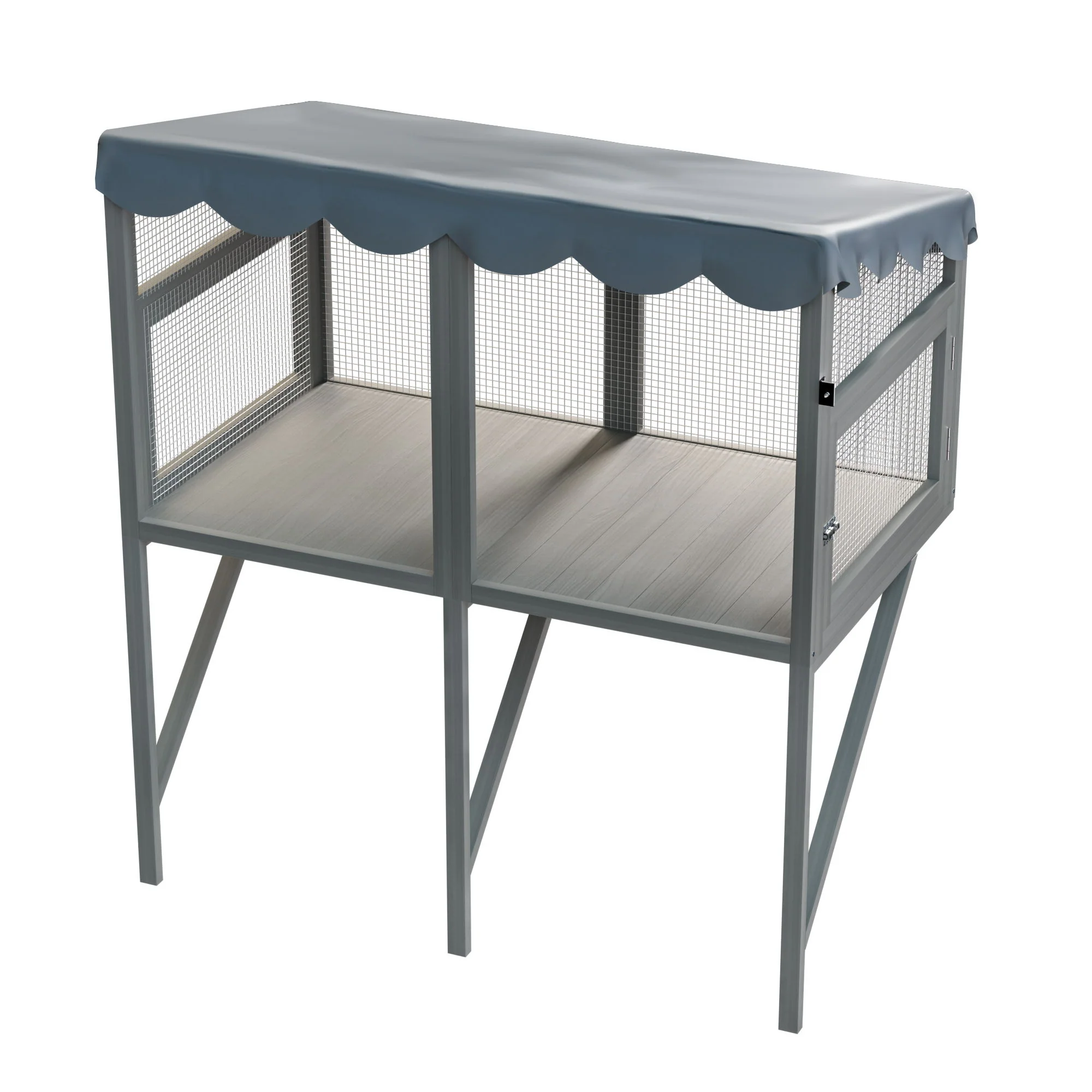 Window Perch Catio For Indoor Cats, Expandable Enclosure With Secure Frame And Waterproof Roof, Suitable For Multiple Kittens - Gray - Image 7