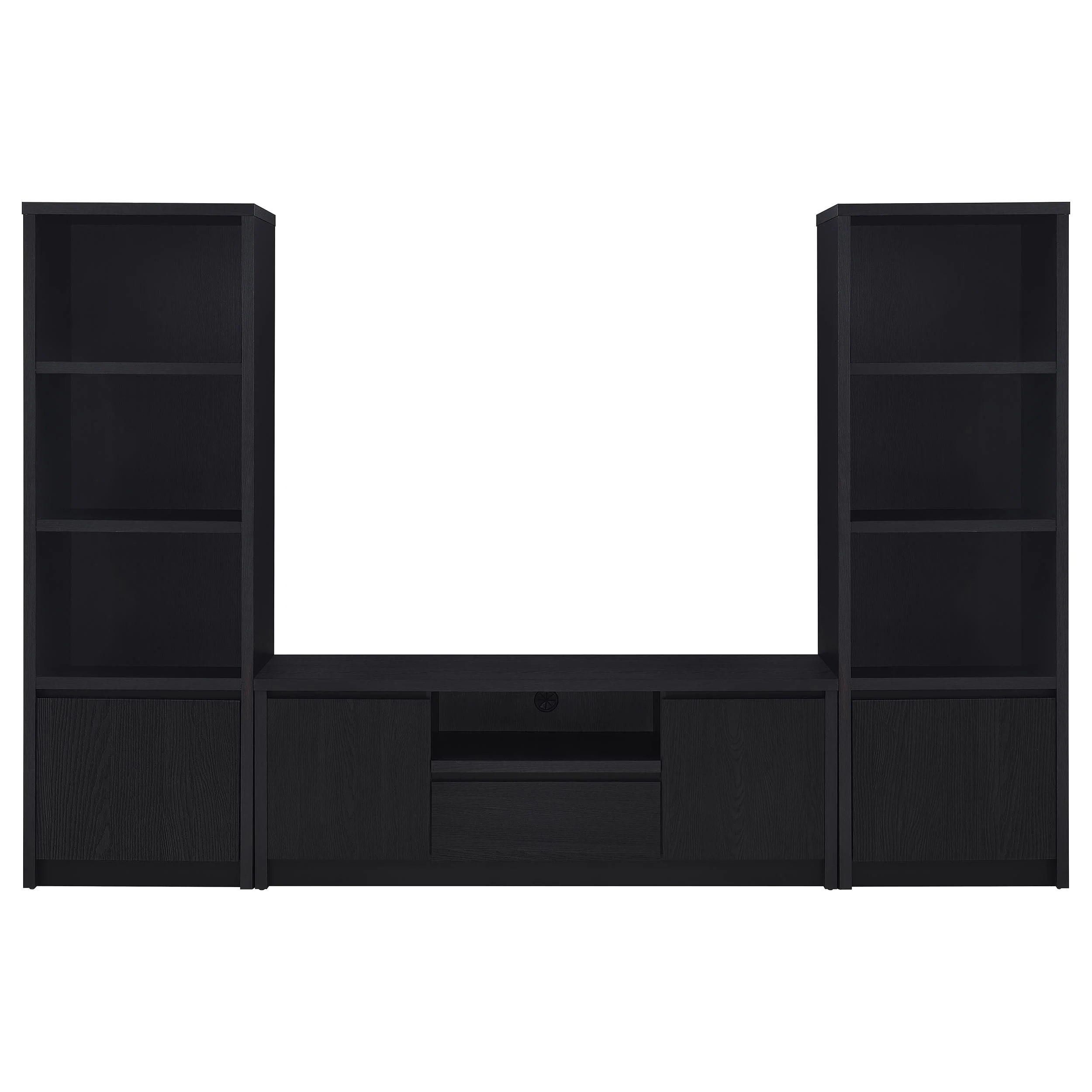 Winfield 3-Piece Entertainment Center 60-Inch TV Stand Black