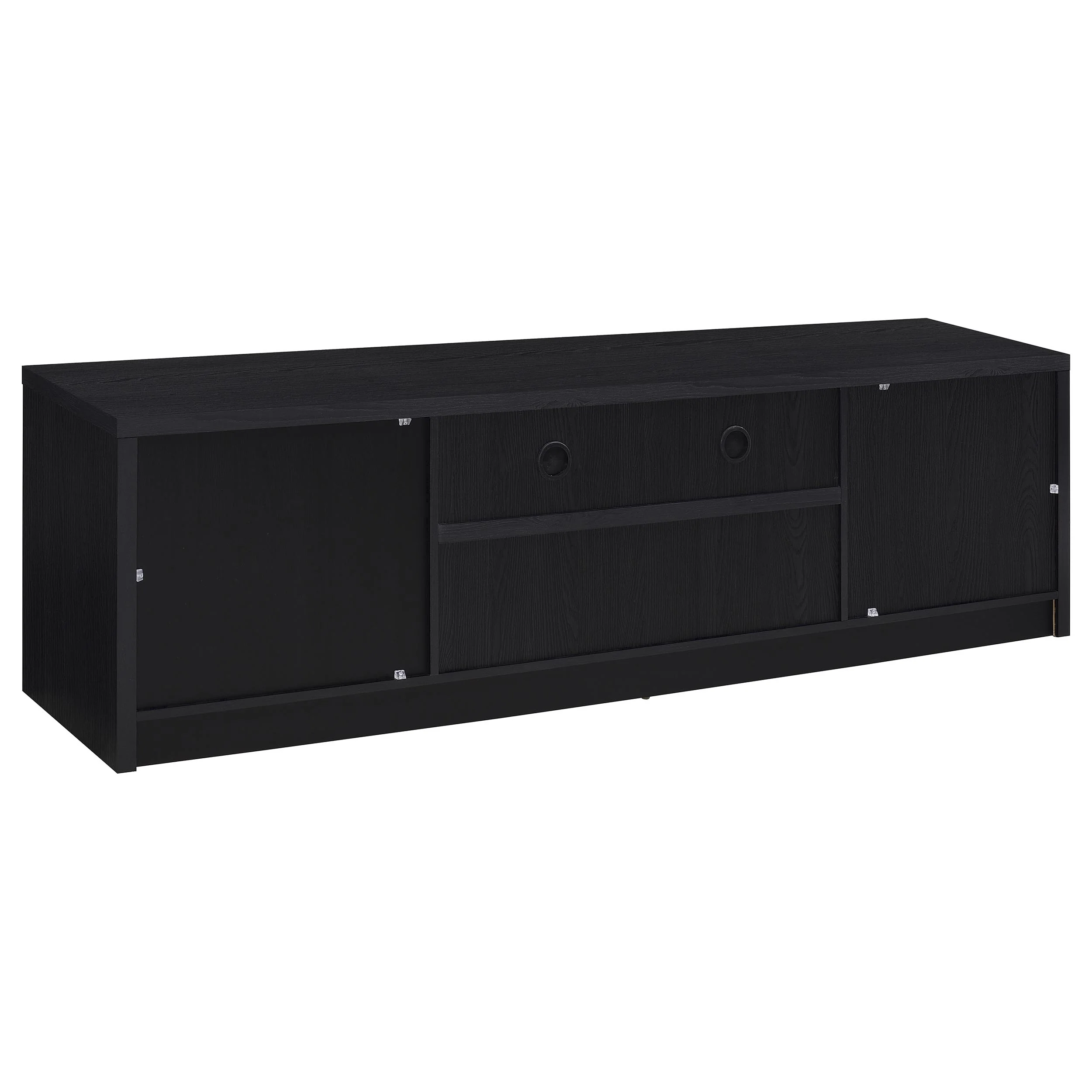 Winfield 78-inch Black TV Stand with 2-Door Storage - Image 8