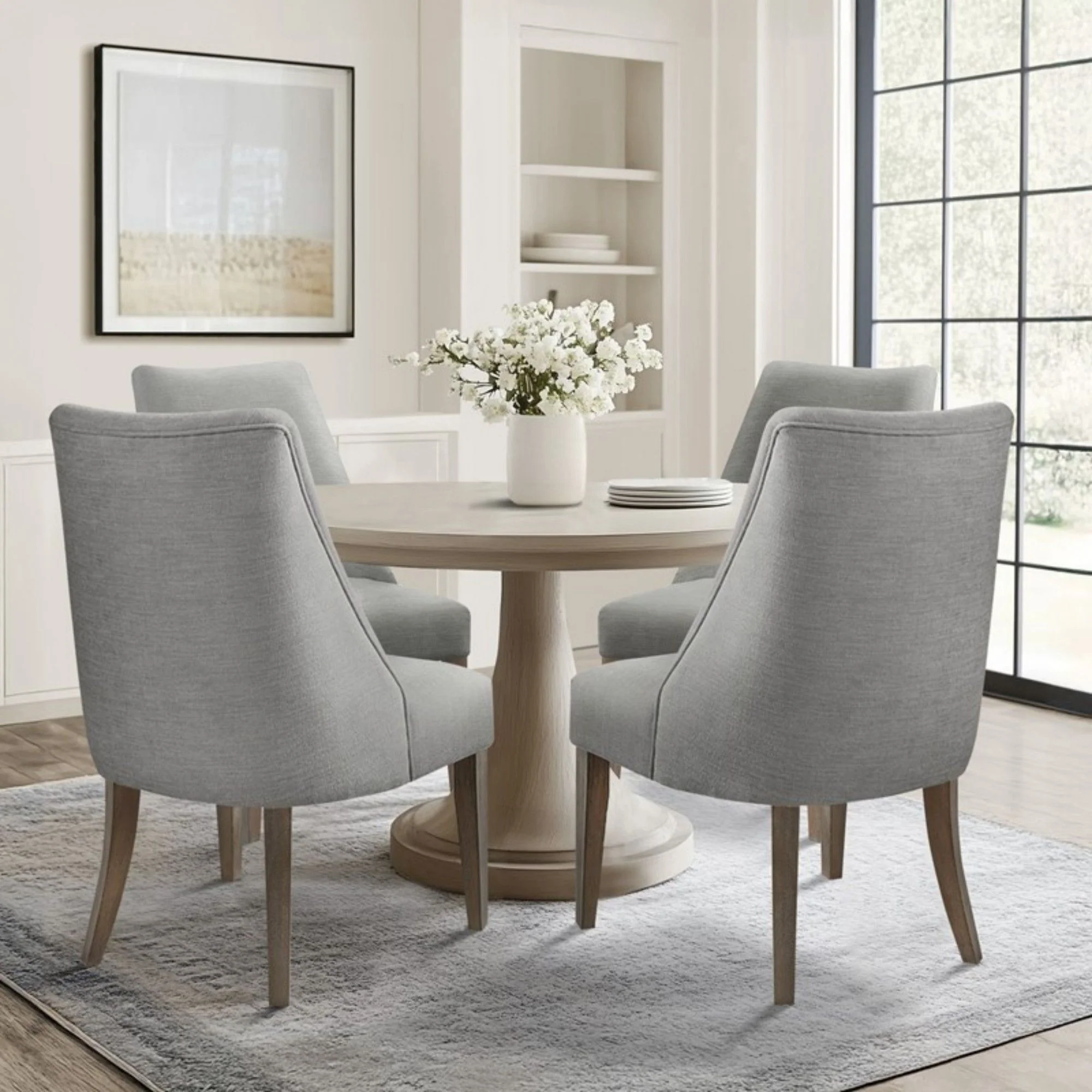 Winfield - Upholstered Dining Chair (Set of 2) - Light Gray - Image 5