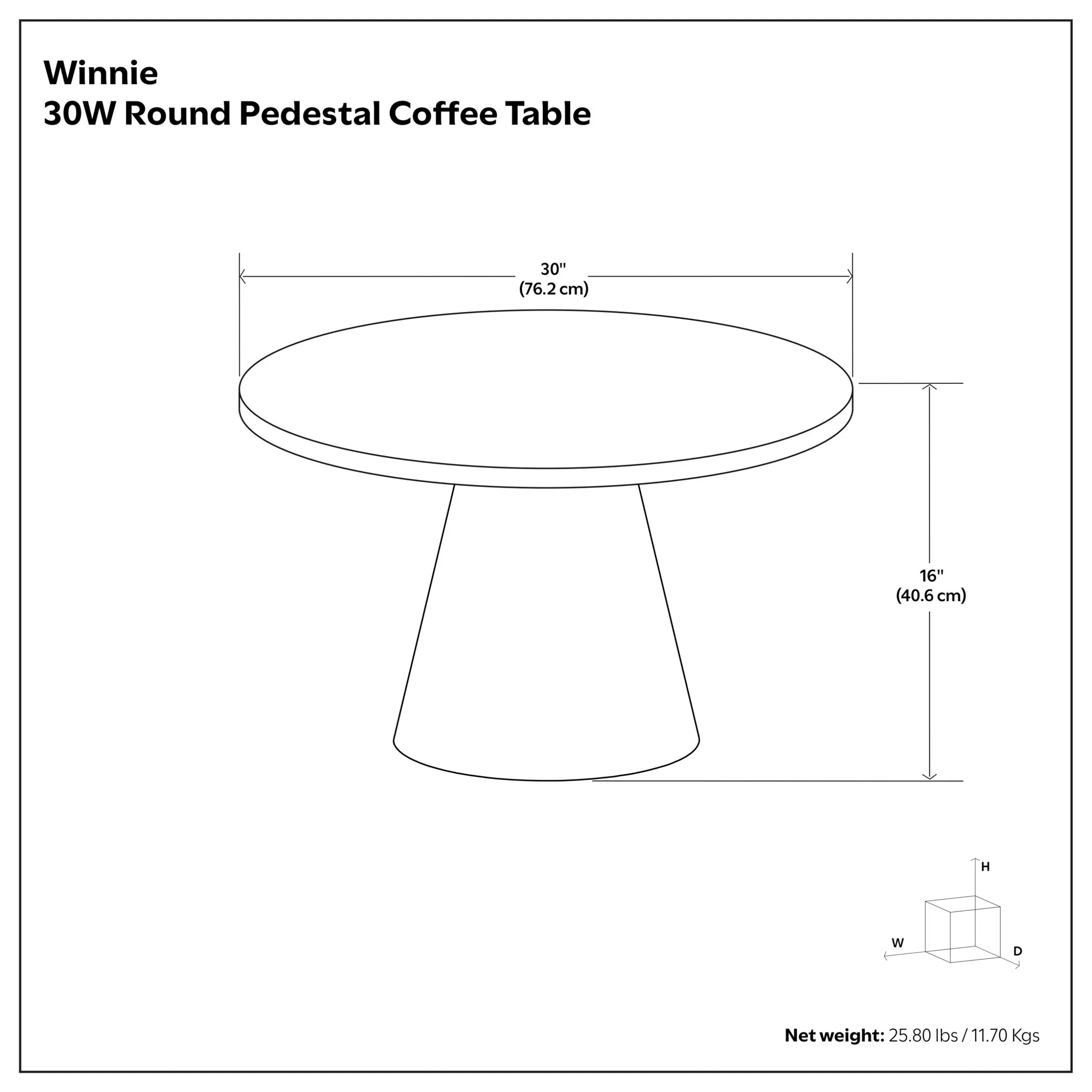Winnie - Round Coffee Table - Walnut - Image 4
