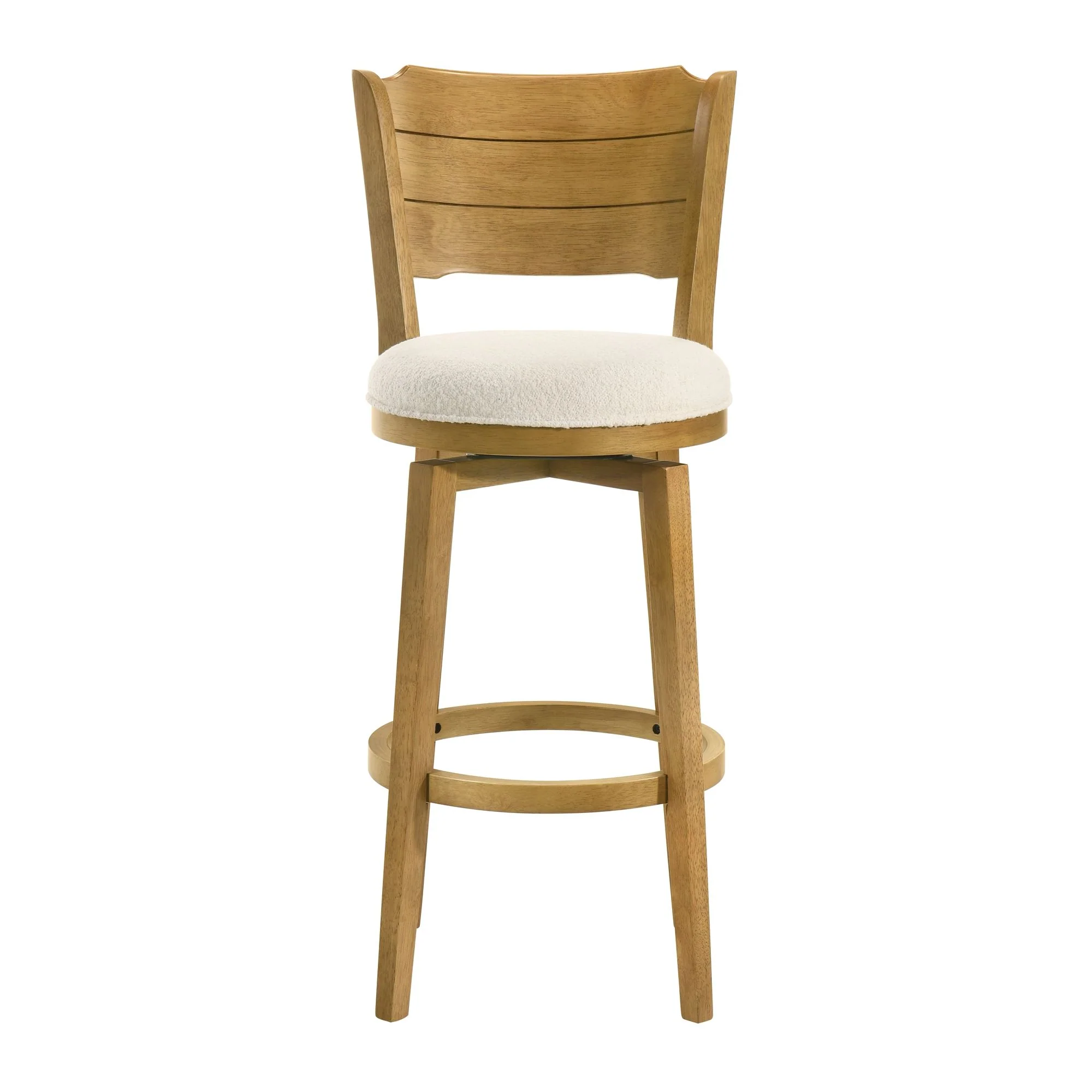 Winsley - Coastal Modern Swivel Wood Bar Height Kitchen Bar Stool - Image 9