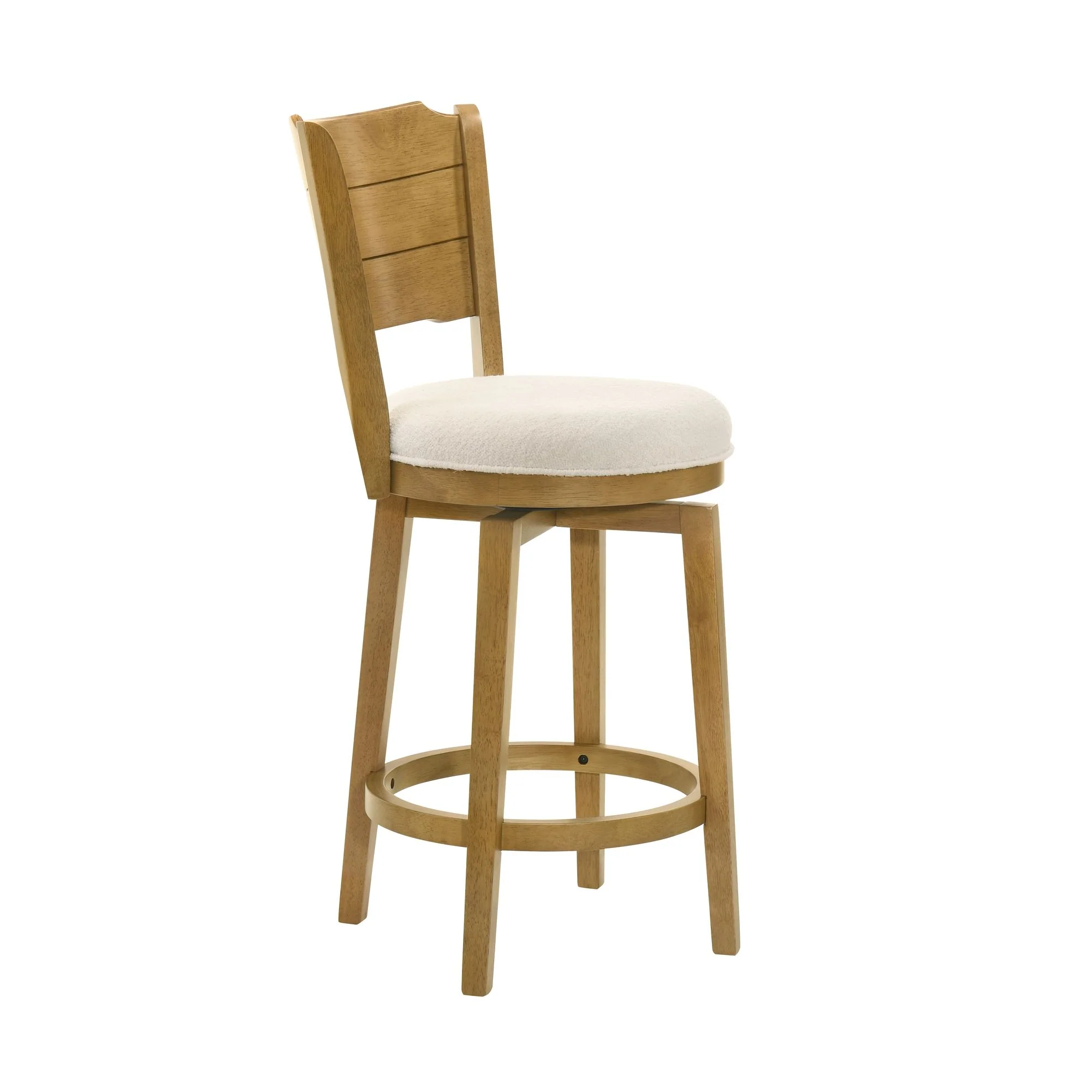 Winsley - Coastal Modern Swivel Wood Counter Height Kitchen Bar Stool - Image 10