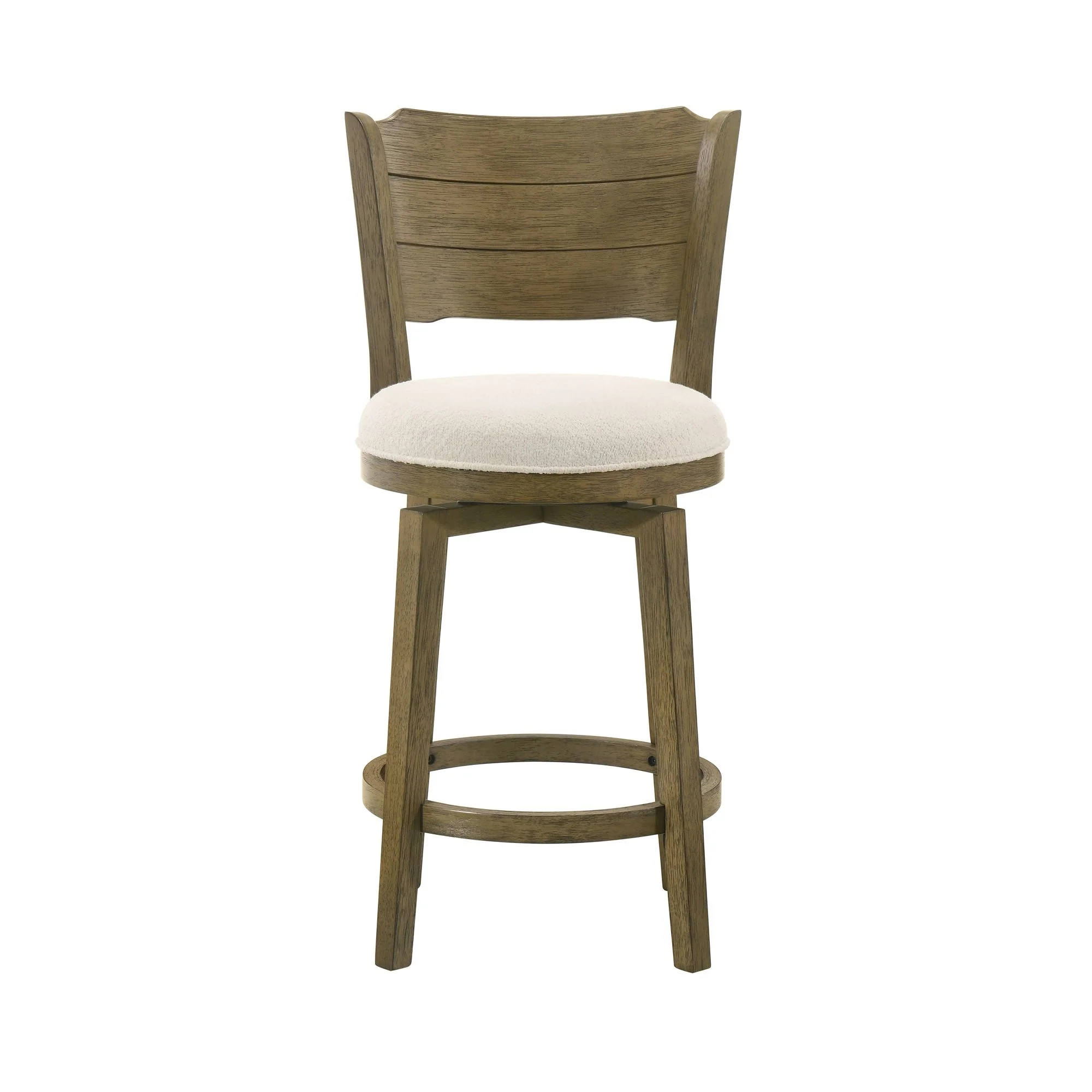 Winsley - Coastal Modern Swivel Wood Counter Height Kitchen Bar Stool - Image 18