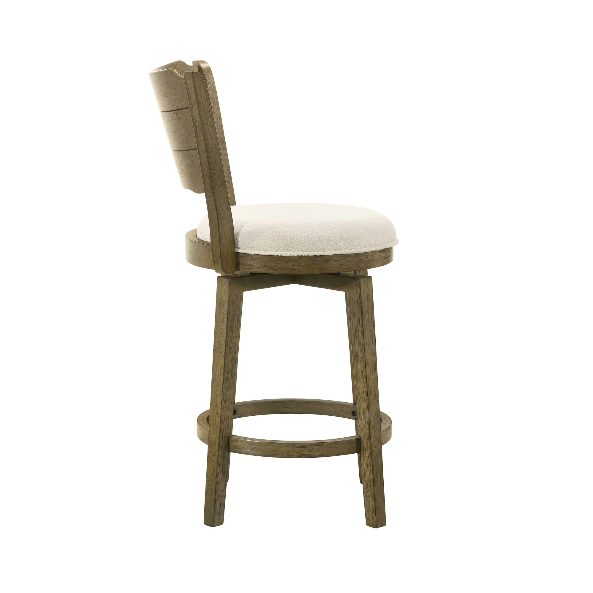 Winsley - Coastal Modern Swivel Wood Counter Height Kitchen Bar Stool - Image 21