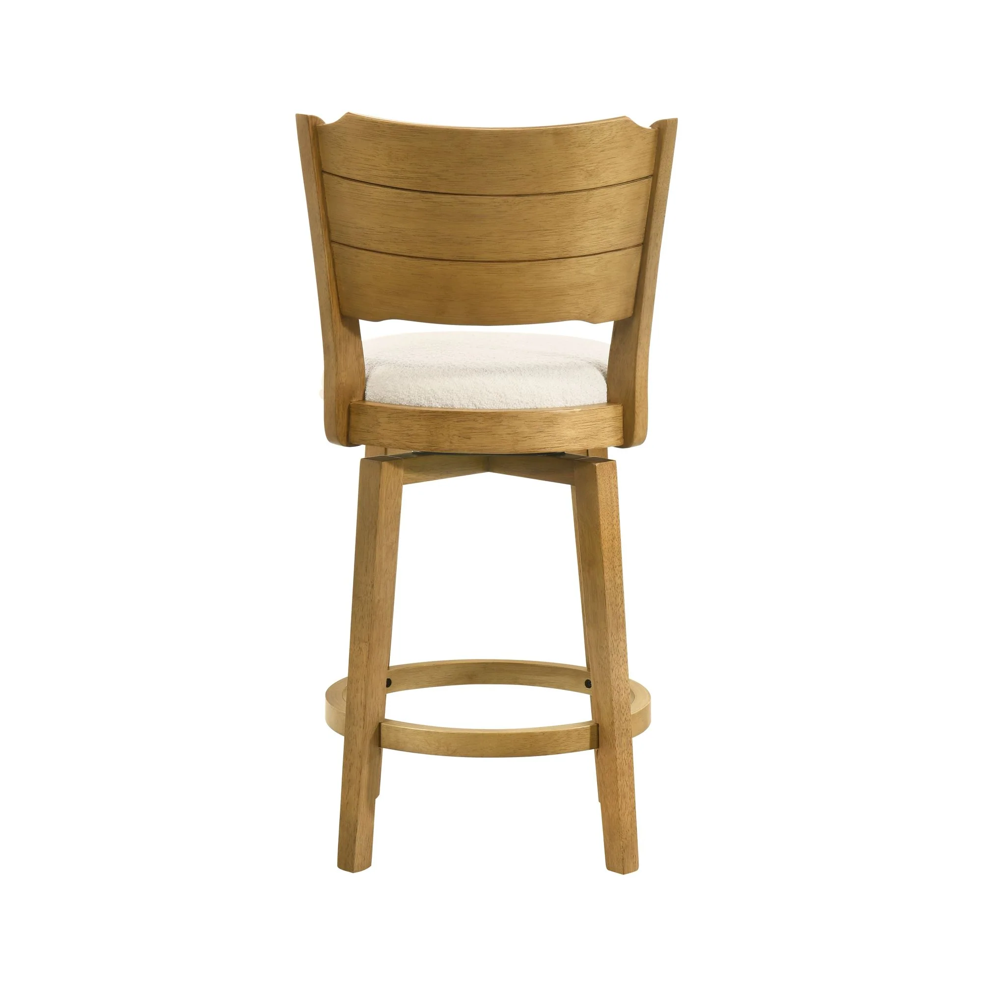 Winsley - Coastal Modern Swivel Wood Counter Height Kitchen Bar Stool - Image 22