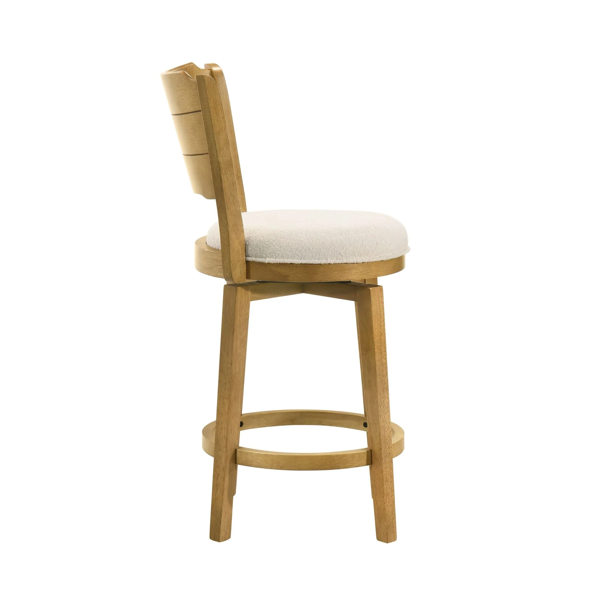 Winsley - Coastal Modern Swivel Wood Counter Height Kitchen Bar Stool - Image 9