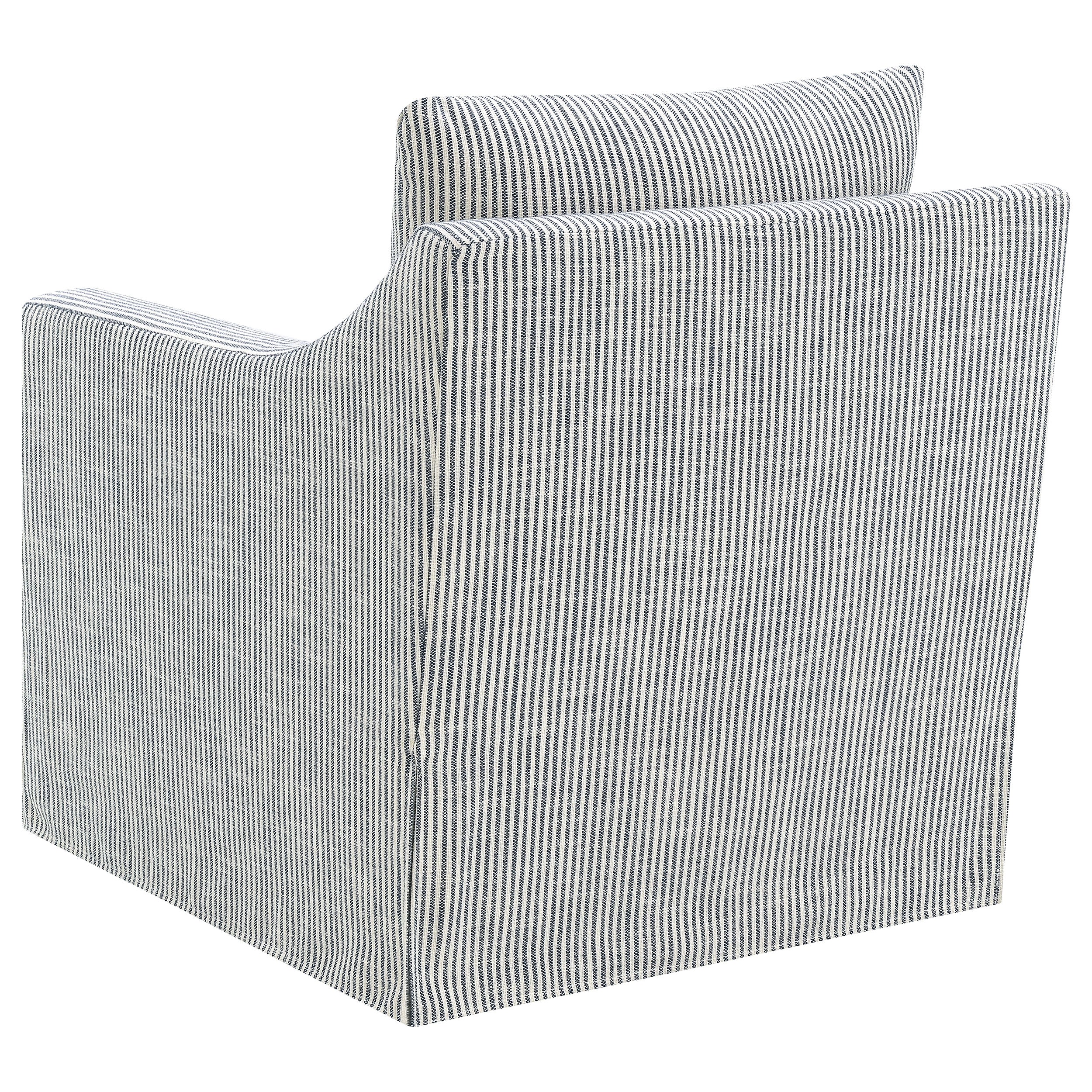Winter Upholstered Swivel Accent Chair in Grey - Image 7