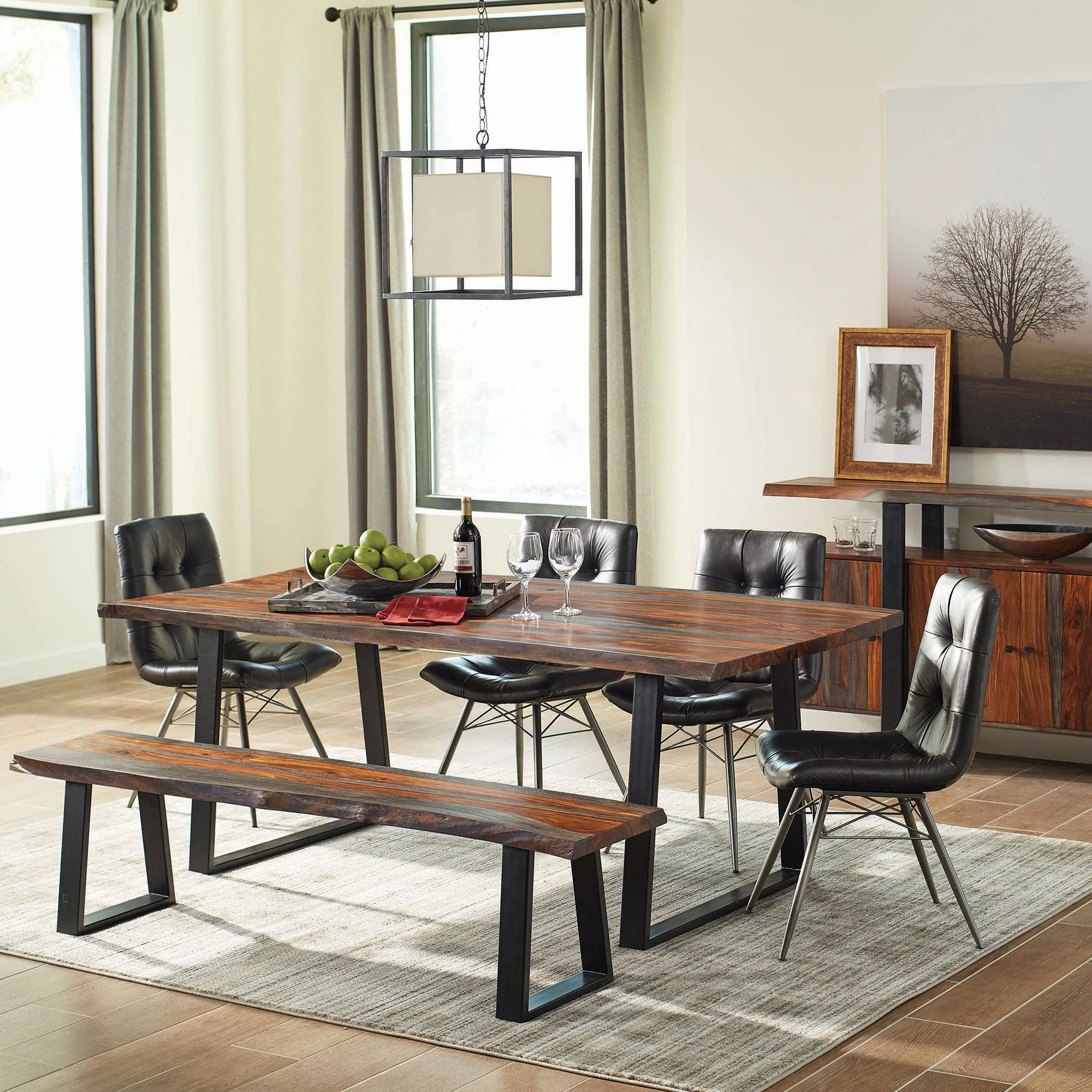 Wobegon - Rectangular Dining Bench - Gray - Image 6