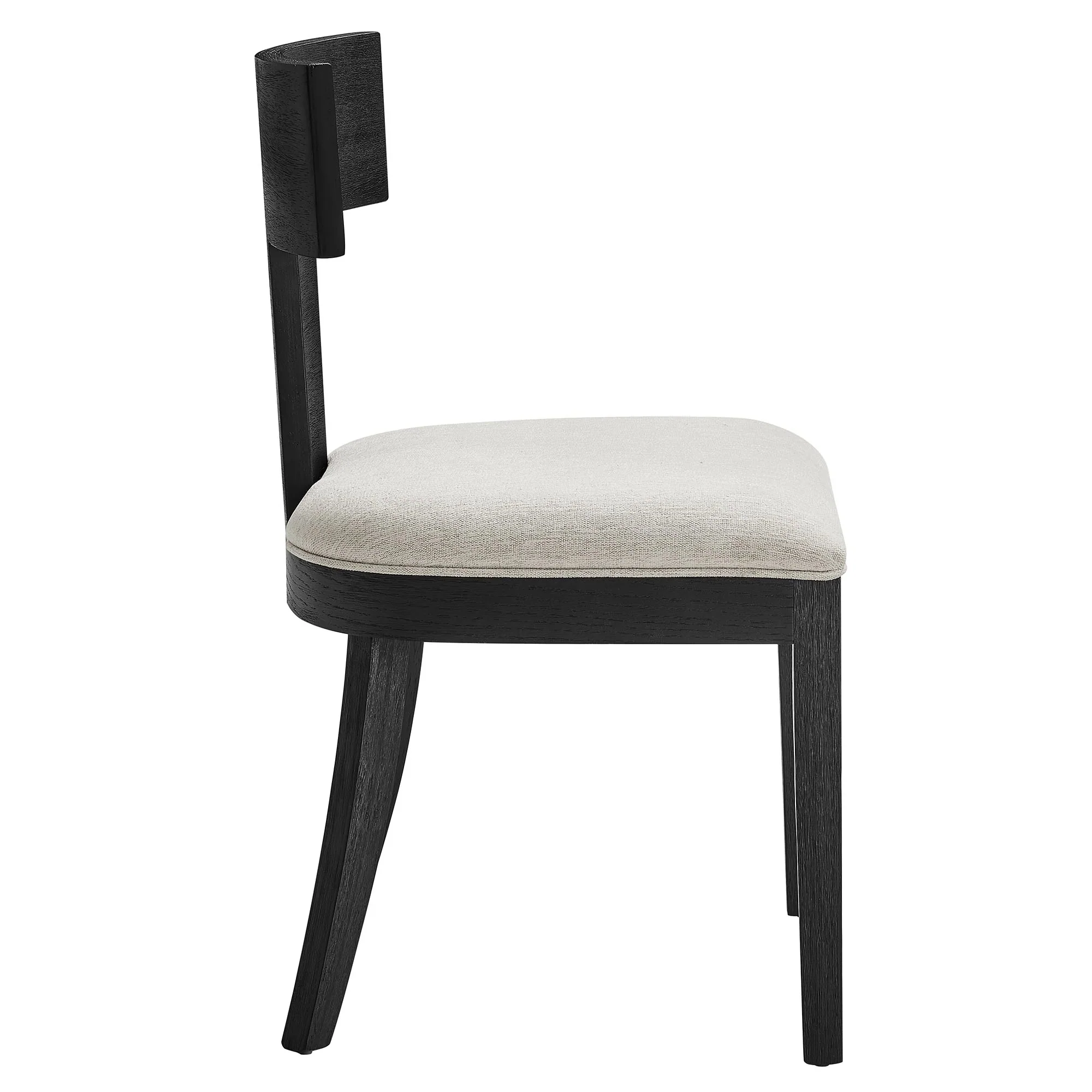 Wood and Fabric Upholstered Dining Side Chairs with Curved Back – Set of 2 - Image 14