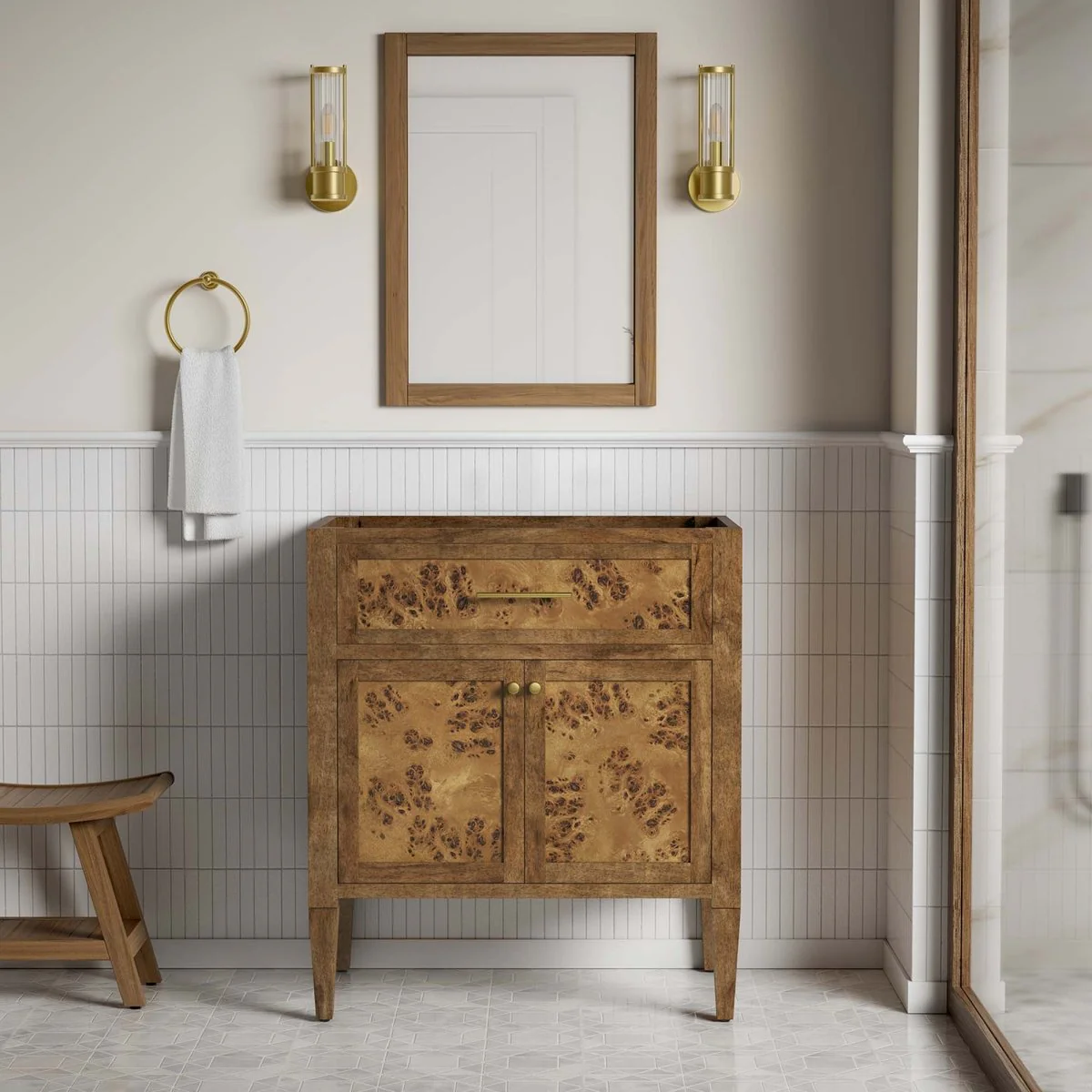 Wood Bathroom Vanity Cabinet (Sink Basin Not Included) - Vanity Base Storage - Image 40