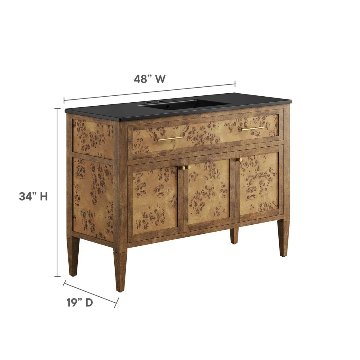 Wood Bathroom Vanity Cabinet with Countertop and Storage, Multiple Configurations - Image 16