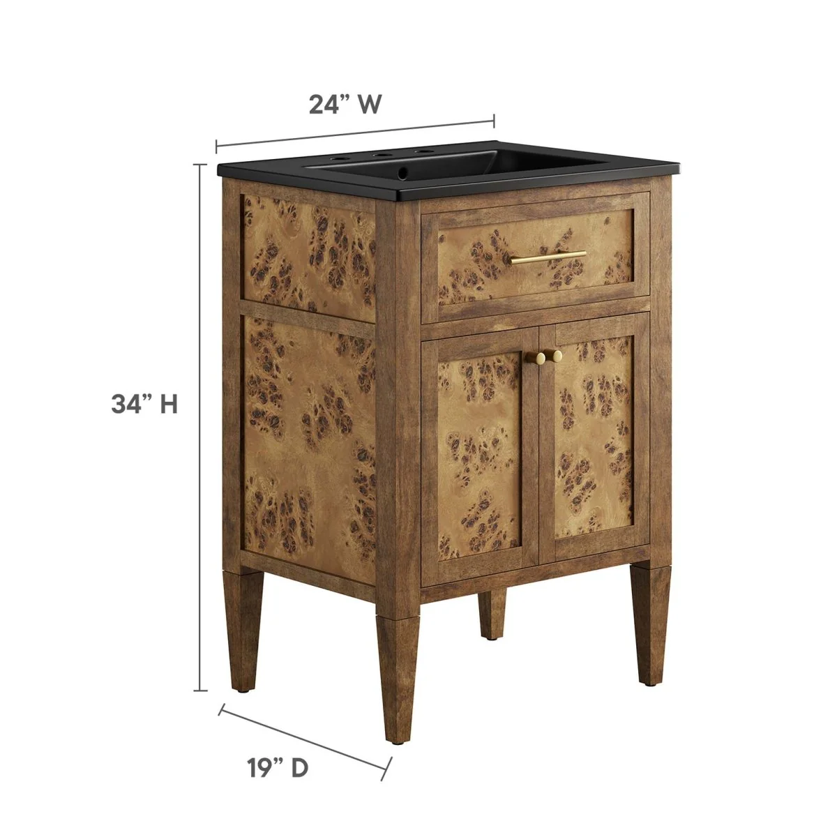 Wood Bathroom Vanity Cabinet with Countertop and Storage, Multiple Configurations - Image 160