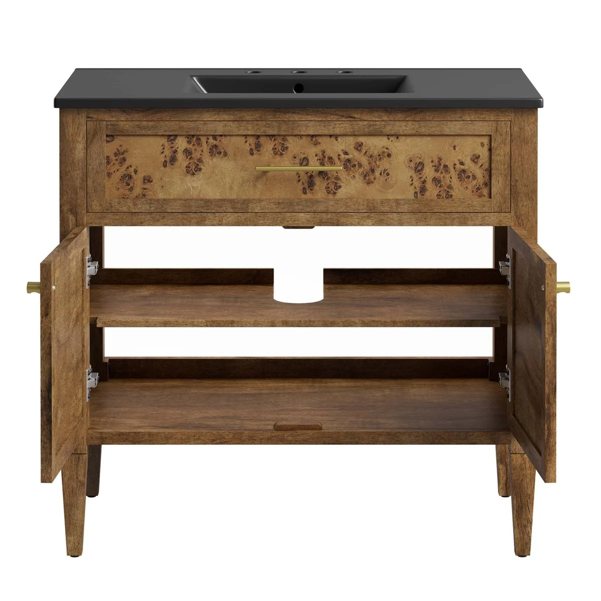 Wood Bathroom Vanity Cabinet with Countertop and Storage, Multiple Configurations - Image 237