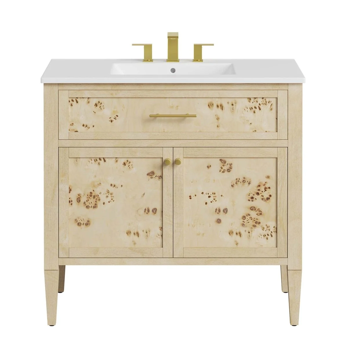 Wood Bathroom Vanity Cabinet with Countertop and Storage, Multiple Configurations - Image 80