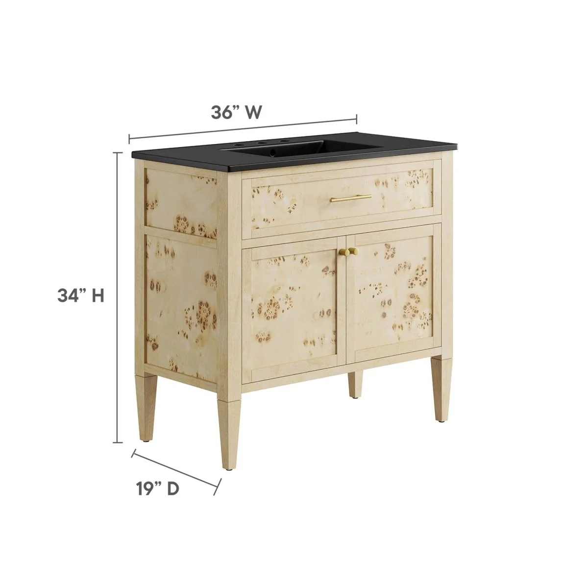 Wood Bathroom Vanity Cabinet with Countertop and Storage, Multiple Configurations - Image 88