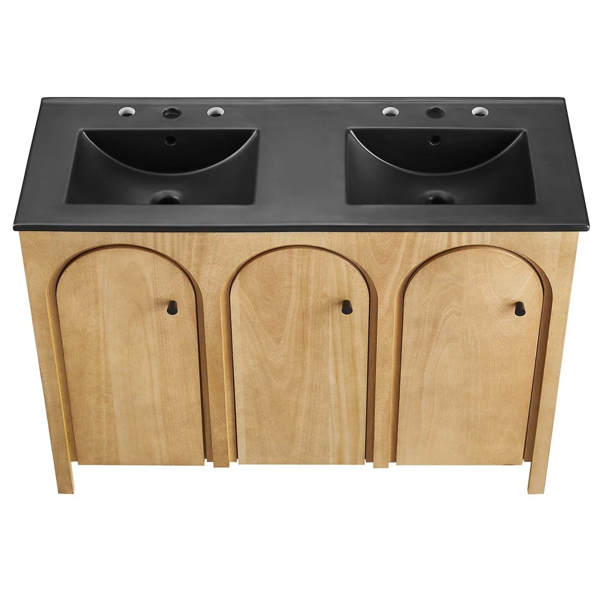 Wood Bathroom Vanity Collection with Ceramic Sink for Single and Double Use - Image 118