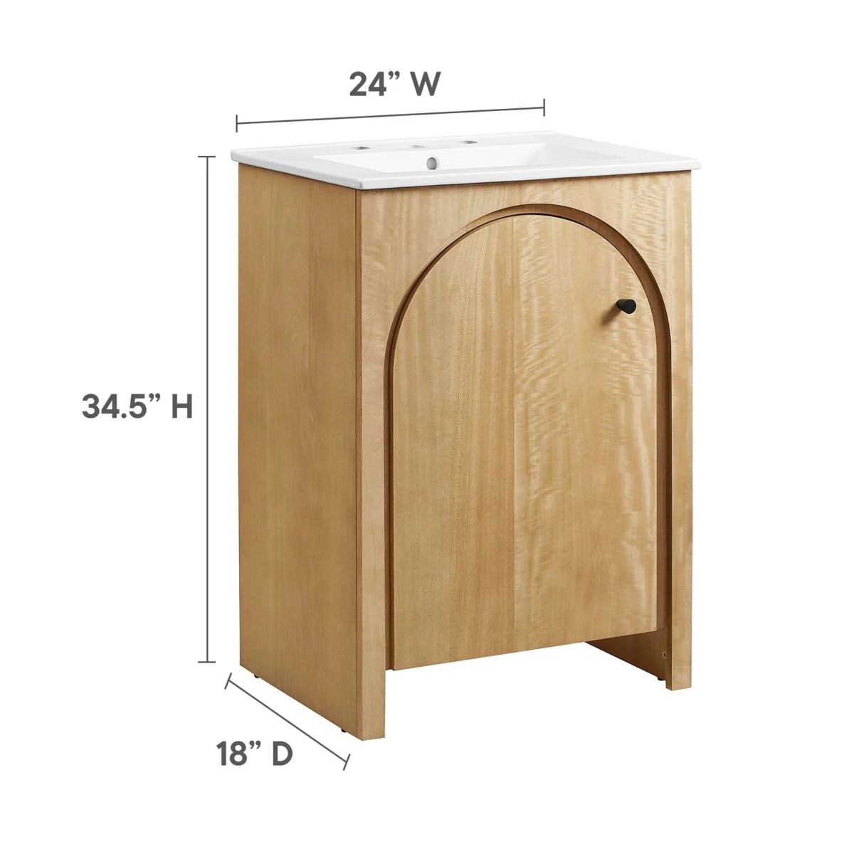 Wood Bathroom Vanity Collection with Ceramic Sink for Single and Double Use - Image 14