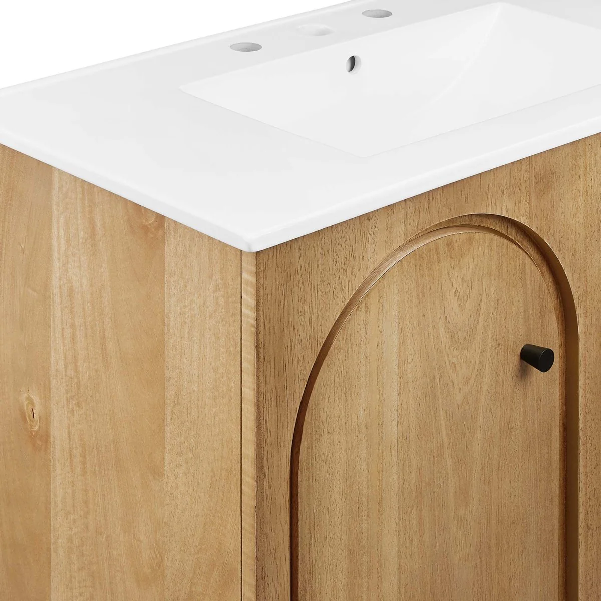 Wood Bathroom Vanity Collection with Ceramic Sink for Single and Double Use - Image 53