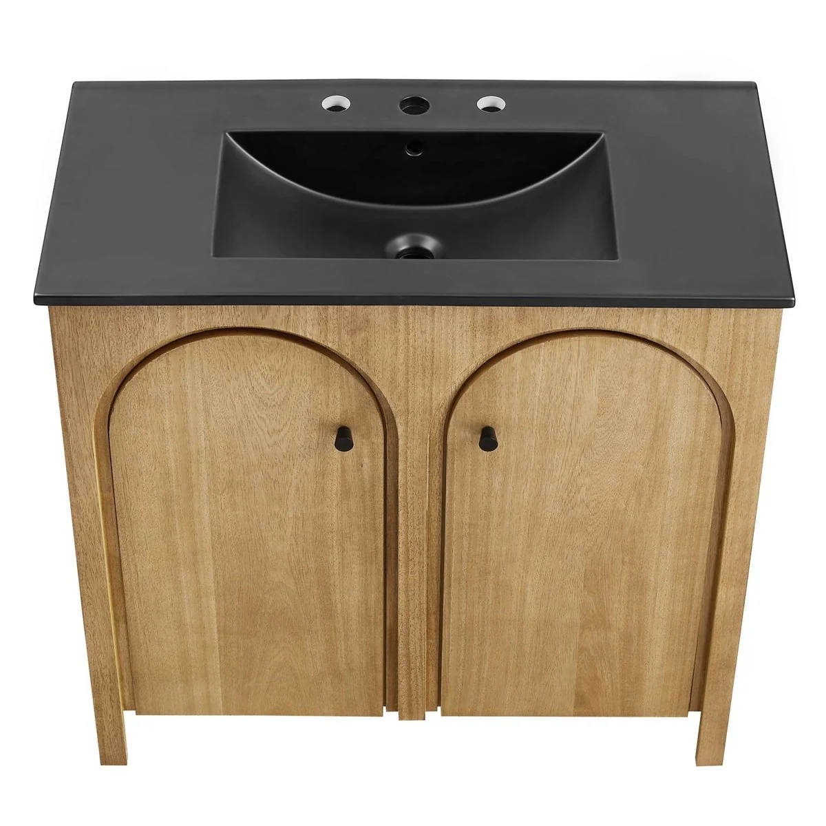 Wood Bathroom Vanity Collection with Ceramic Sink for Single and Double Use - Image 74