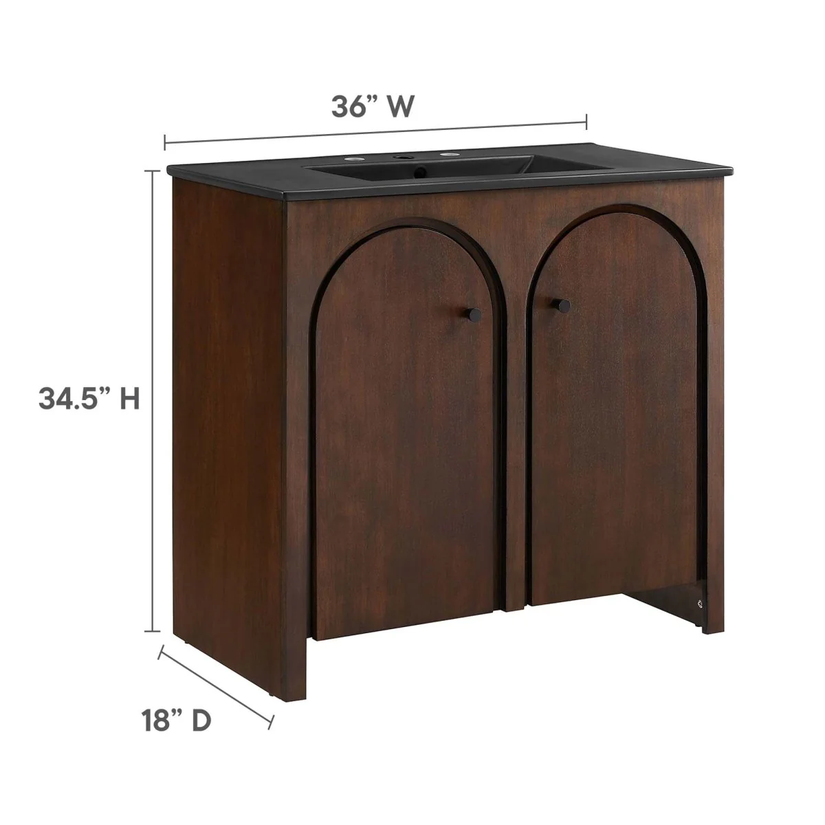 Wood Bathroom Vanity Collection with Ceramic Sink for Single and Double Use - Image 80