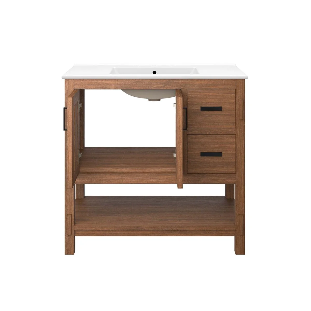 36" Wood Bathroom Vanity – Contemporary Wood Vanity for Bathroom Storage and Sink - Image 20